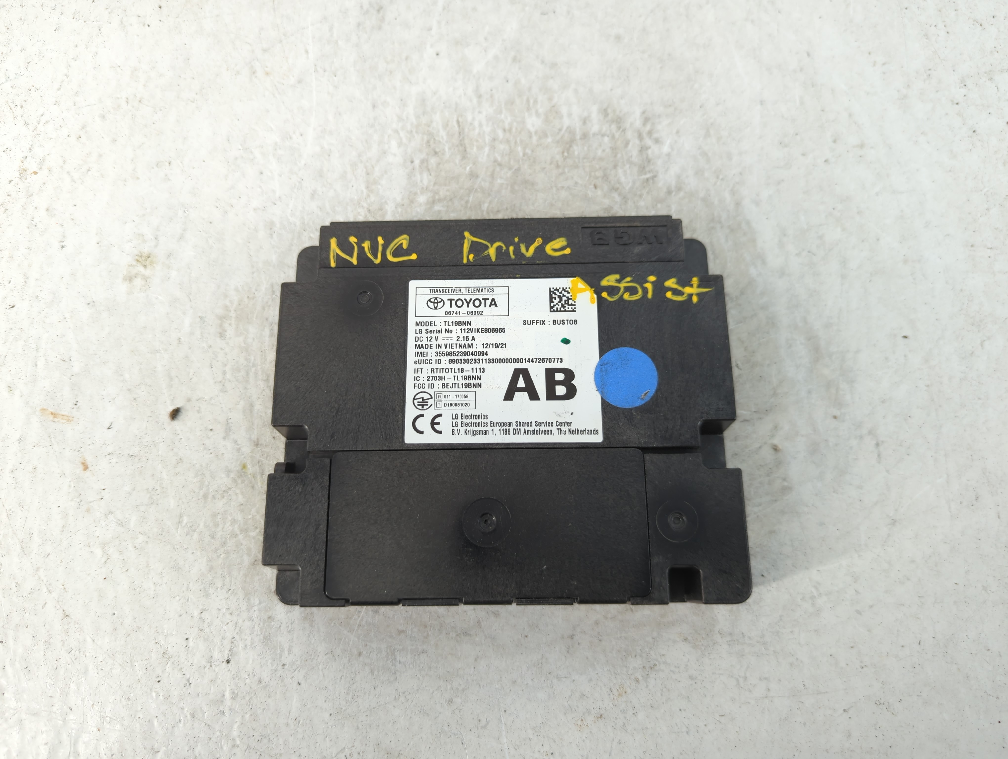 2020-2022 Lexus Es300h Chassis Control Module Ccm Bcm Body Control 798096 - Oemusedautoparts1.com