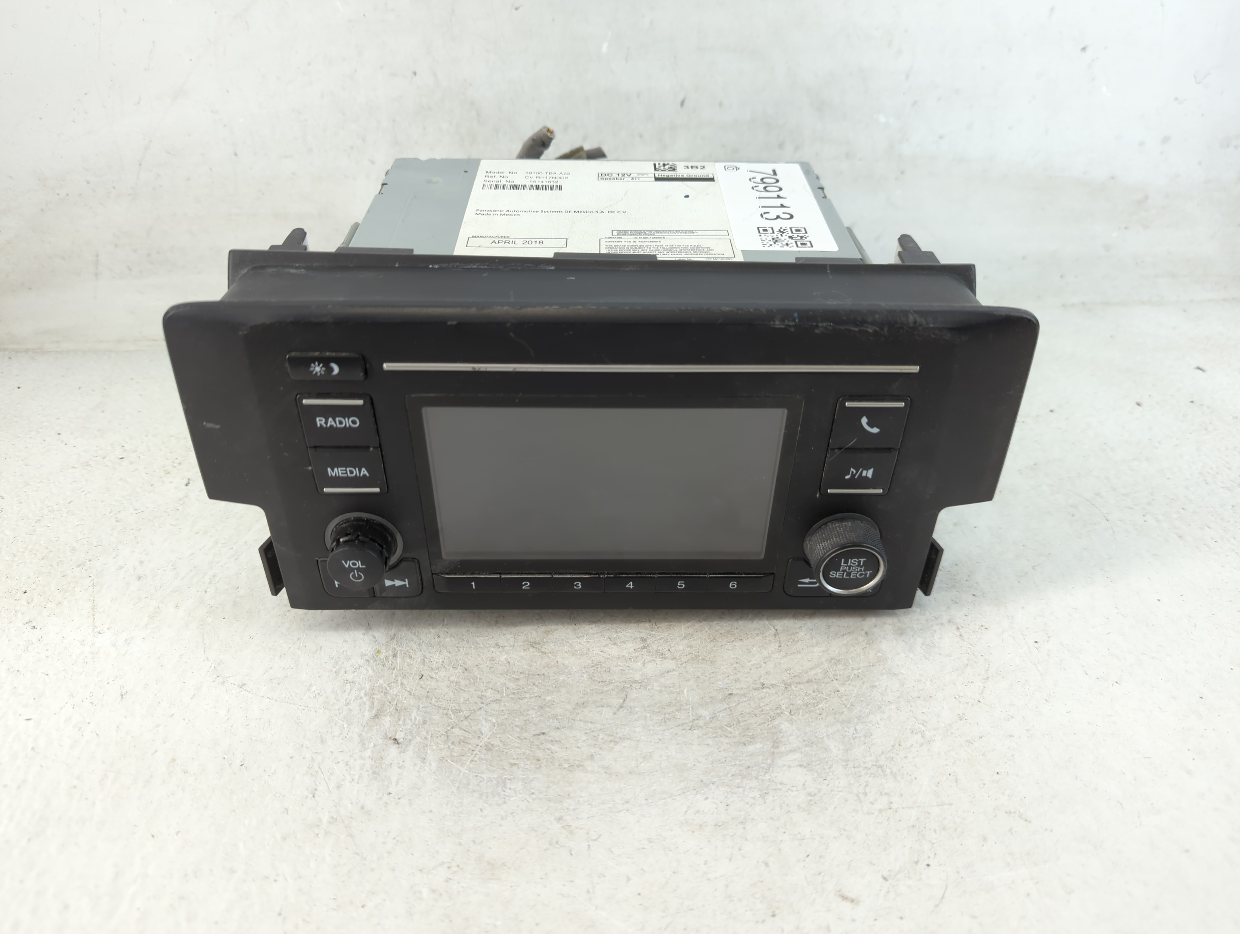 2018-2018 Honda Civic Am Fm Cd Player Radio Receiver 799113 - Oemusedautoparts1.com