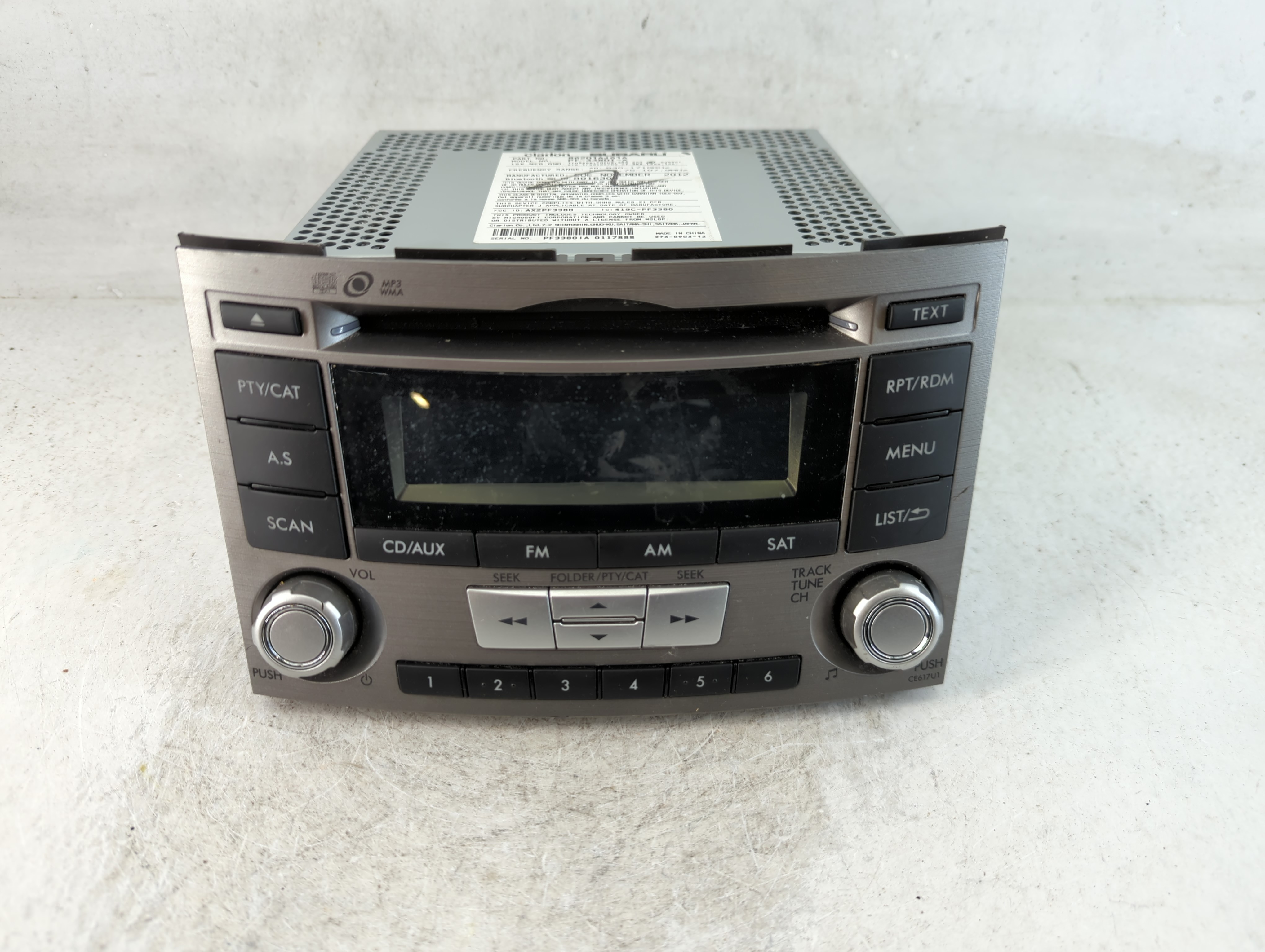 2012-2014 Subaru Legacy Am Fm Cd Player Radio Receiver 802434 - Oemusedautoparts1.com