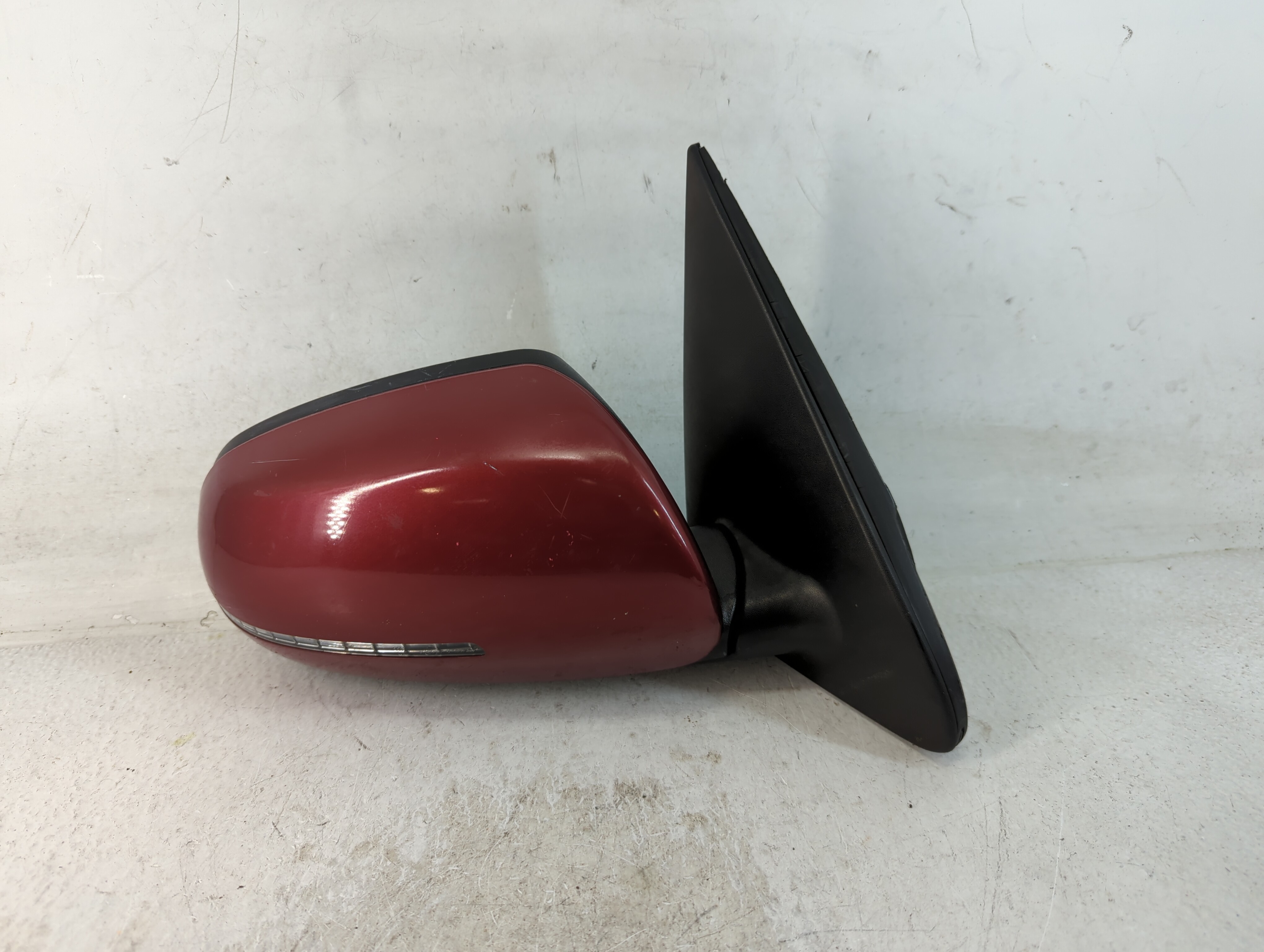 2011-2013 Kia Forte Passenger Right Side View Power Door Mirror Burgundy 804935 - Oemusedautoparts1.com