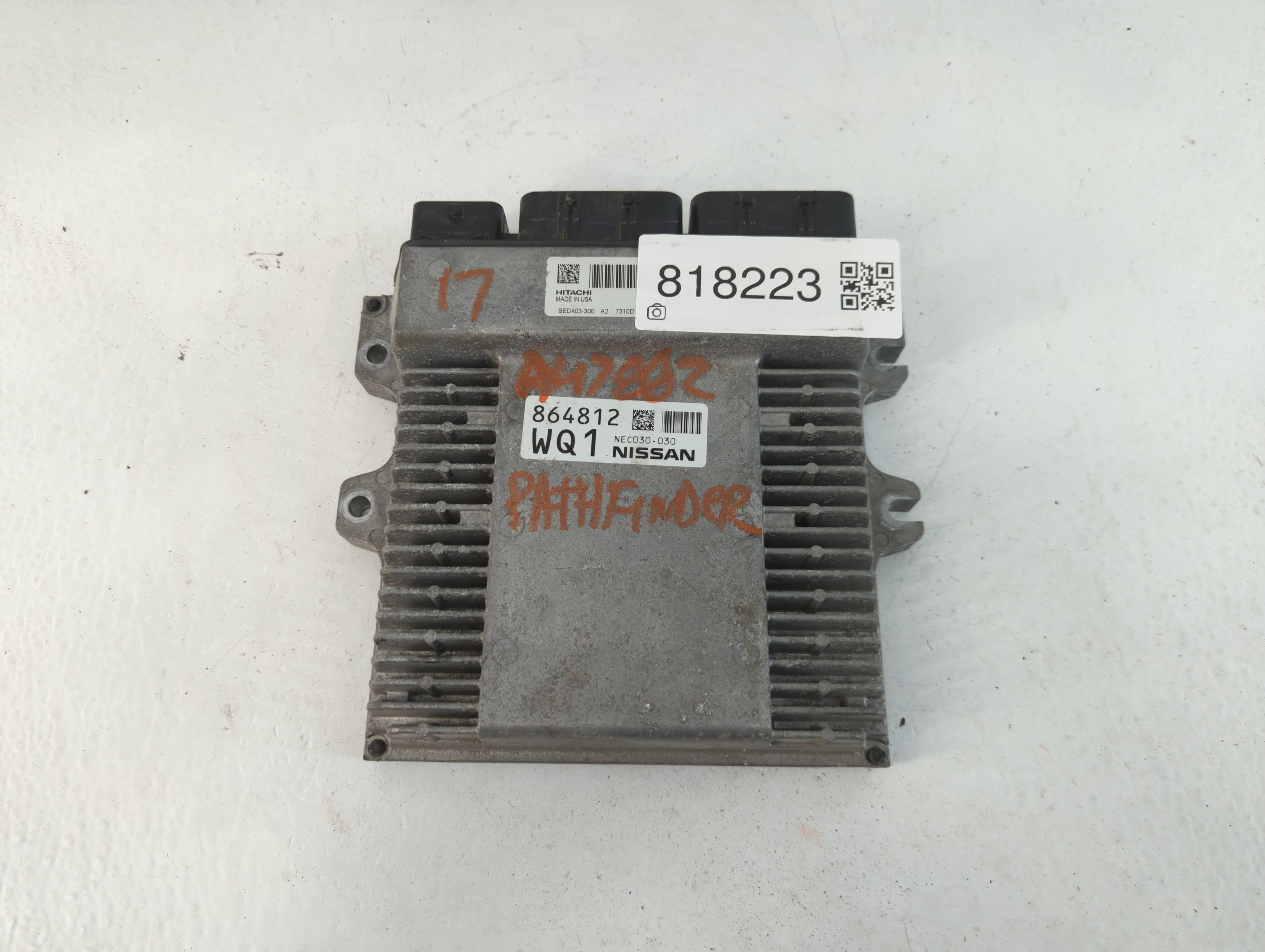 2017-2017 Nissan Pathfinder Engine Control Computer Ecu Pcm Ecm Pcu Oem 818223 - Oemusedautoparts1.com