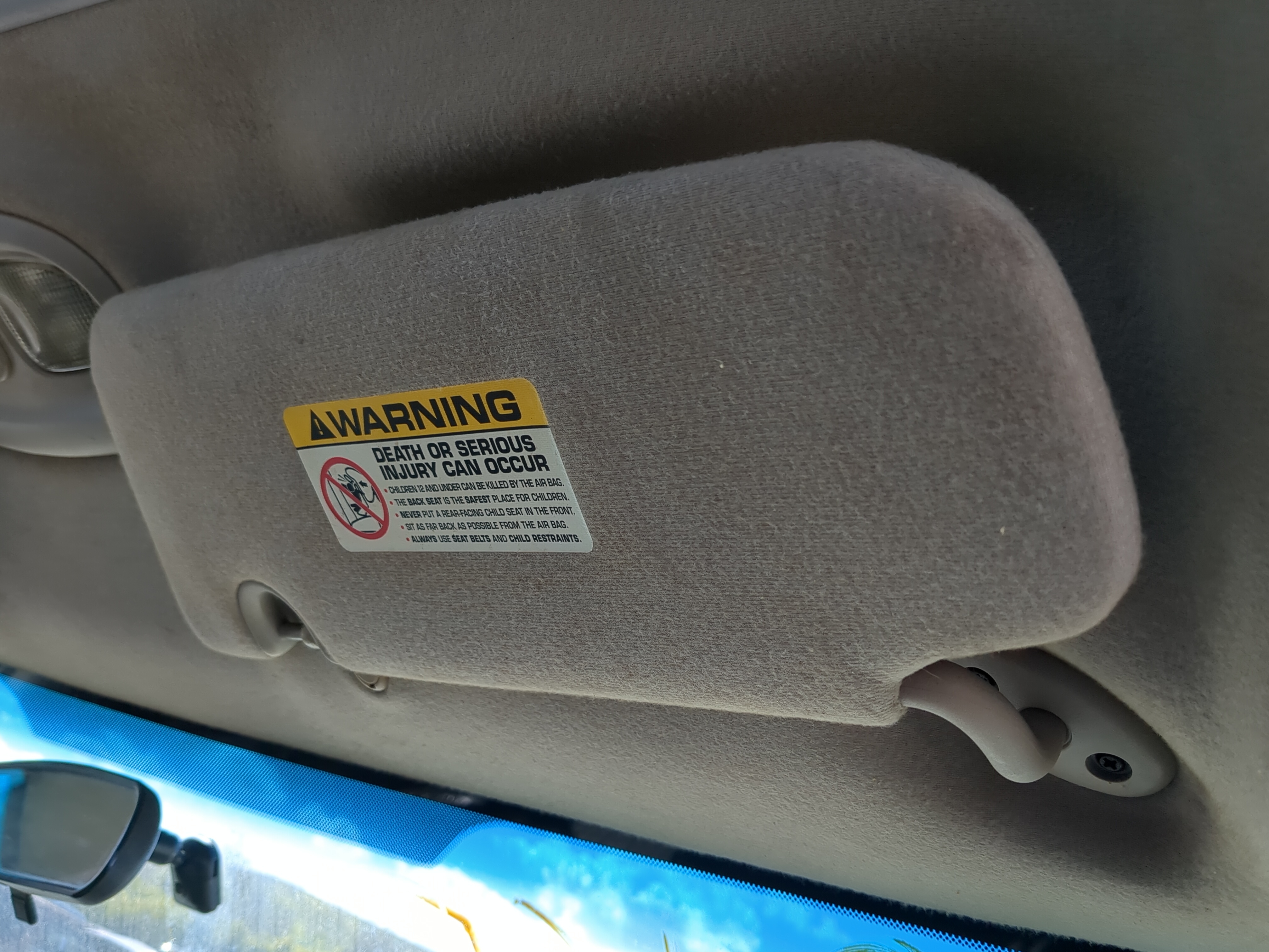 2002-2003 Jeep Liberty Passenger Sun Visor Mirror Right Sunvisor 821715 - Oemusedautoparts1.com