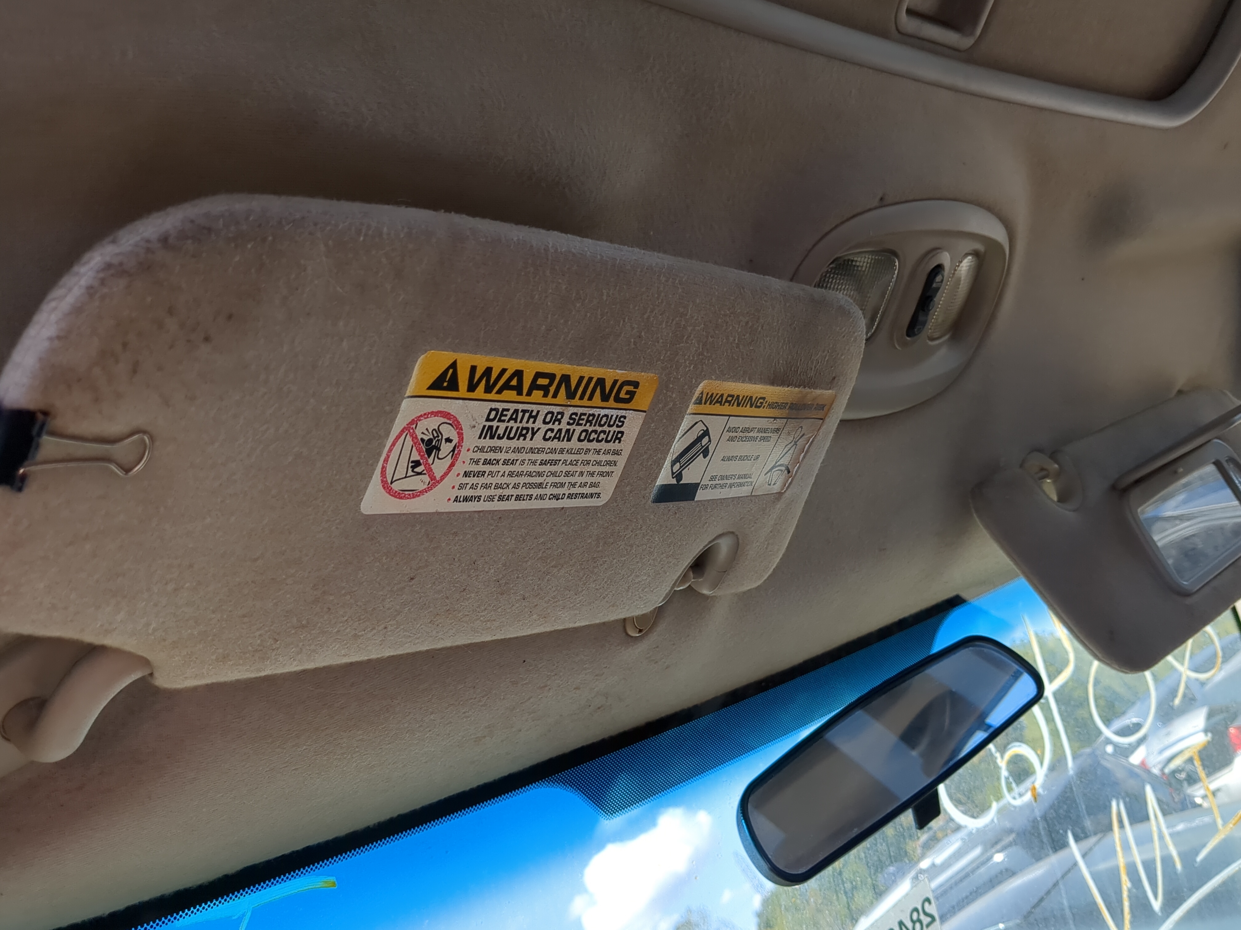 2002-2003 Jeep Liberty Driver Sun Visor Mirror Left Sunvisor 821716 - Oemusedautoparts1.com