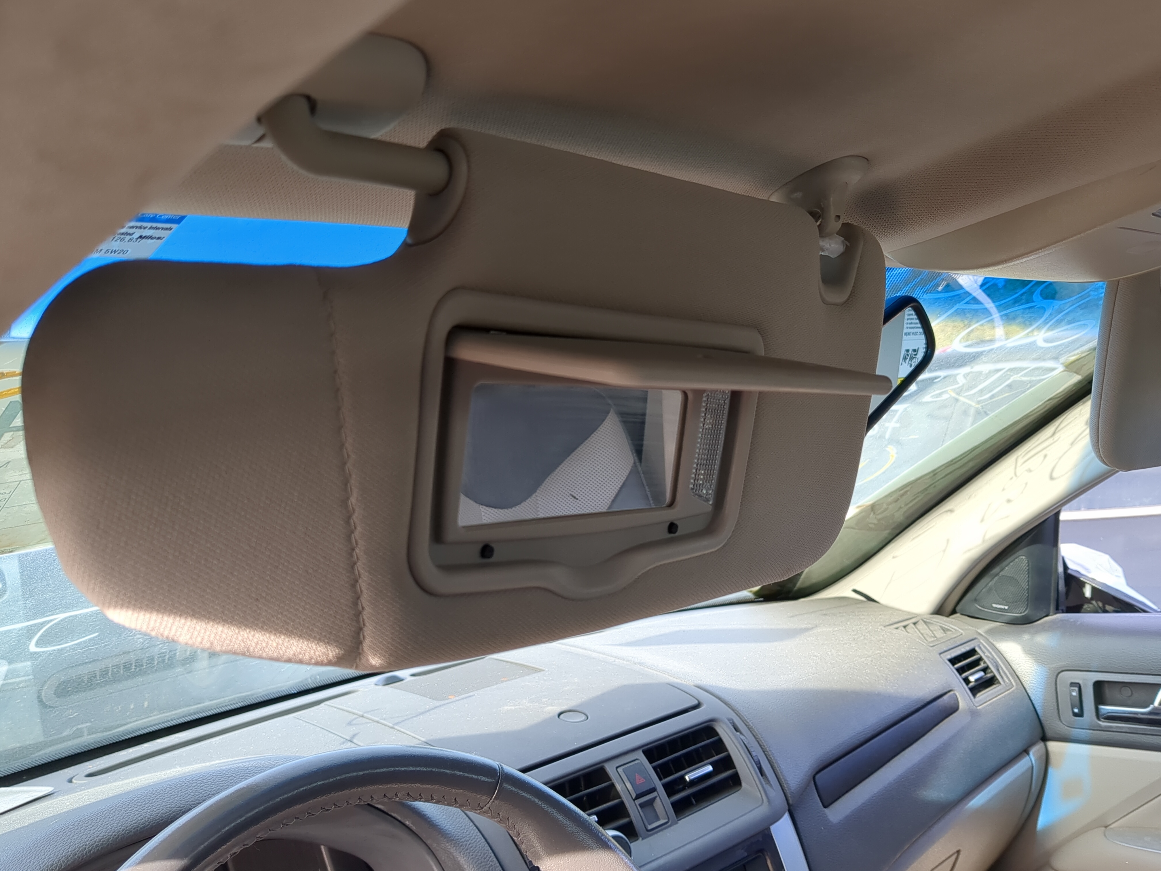 2010-2011 Mercury Milan Driver Sun Visor Mirror Left Sunvisor 822667 - Oemusedautoparts1.com