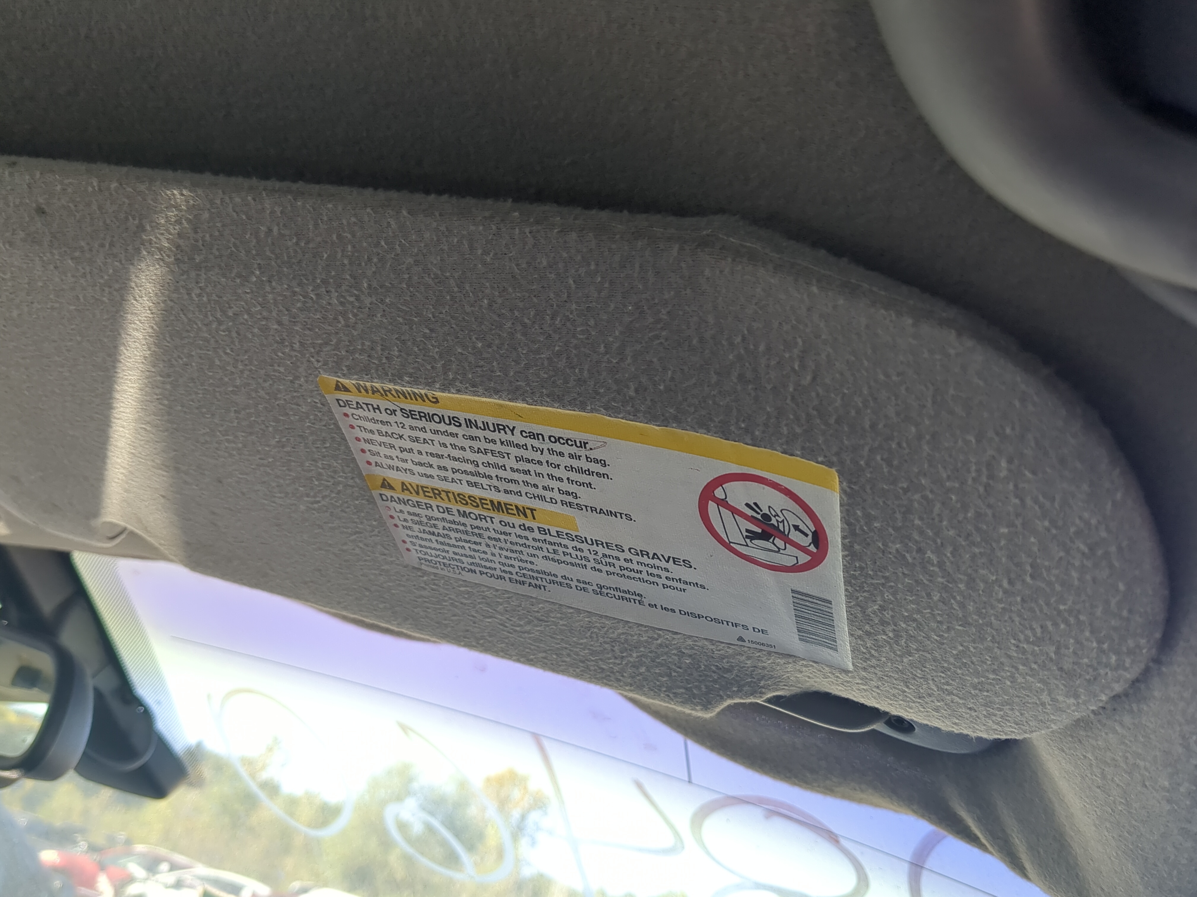 2000-2005 Buick Lesabre Passenger Sun Visor Mirror Right Sunvisor 825374 - Oemusedautoparts1.com