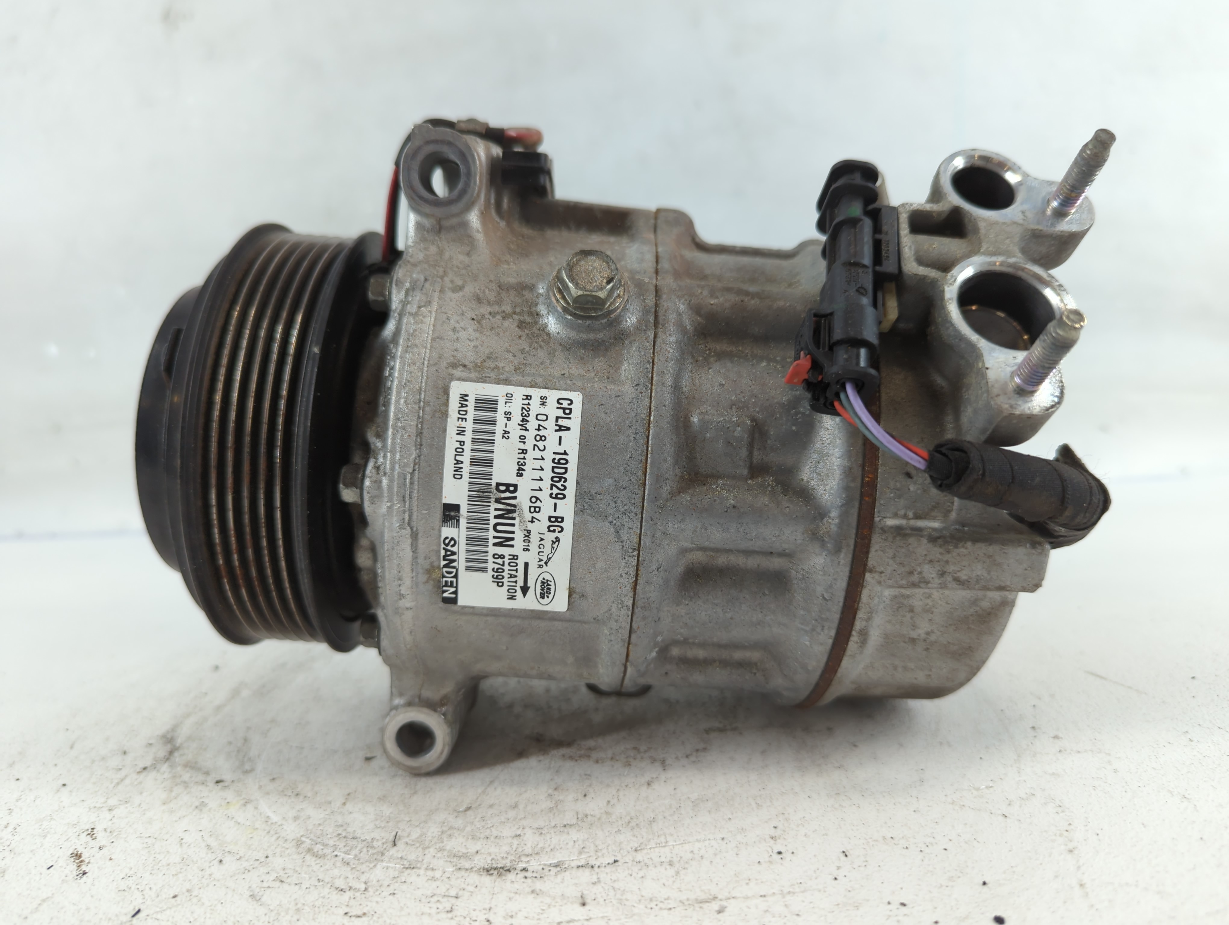 2017-2020 Jaguar F-pace Air Conditioning A/c Ac Compressor Oem 826043 - Oemusedautoparts1.com