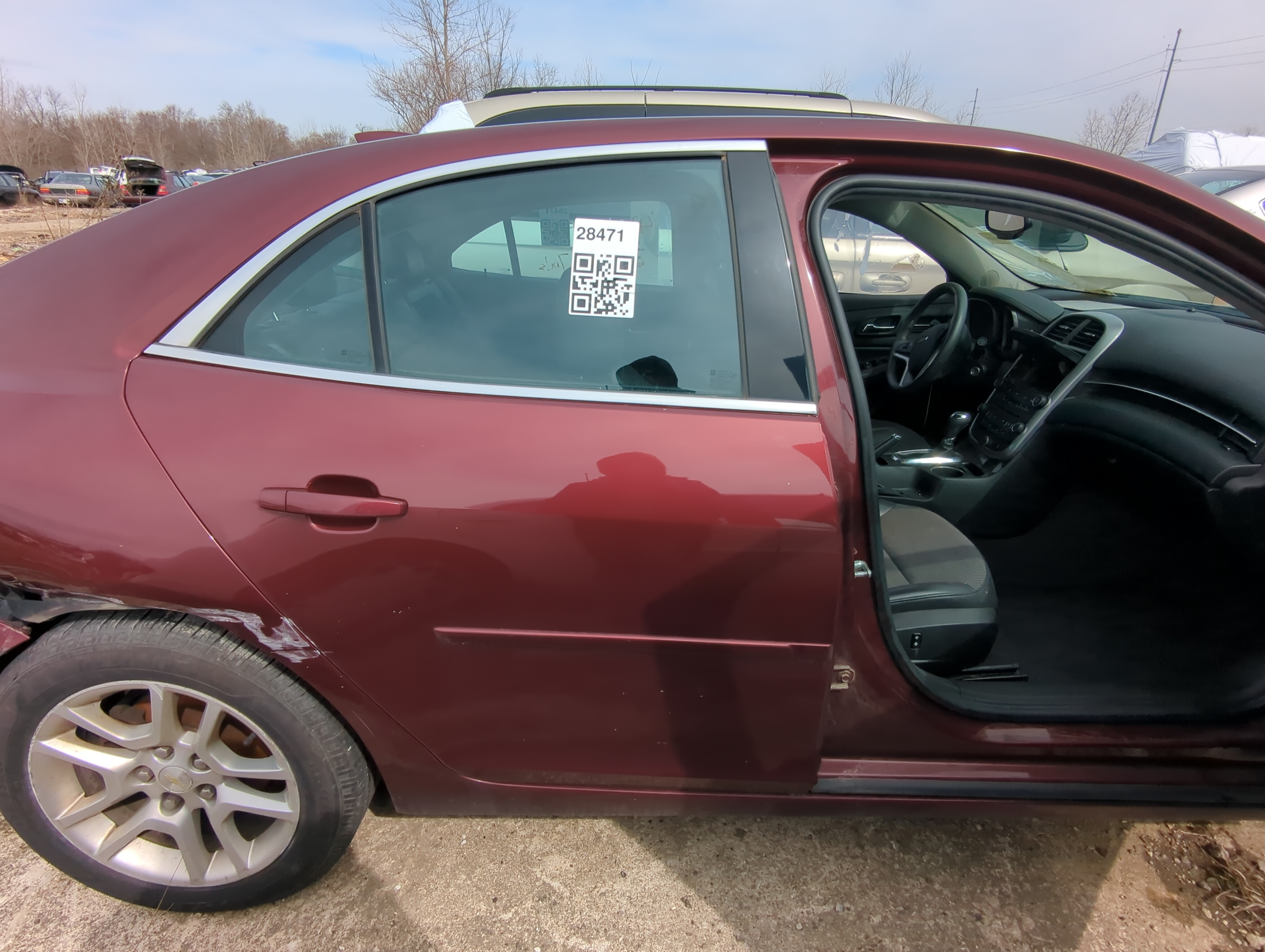 2013-2016 Chevrolet Malibu Passenger Rear Door Window Oem 827090 - Oemusedautoparts1.com