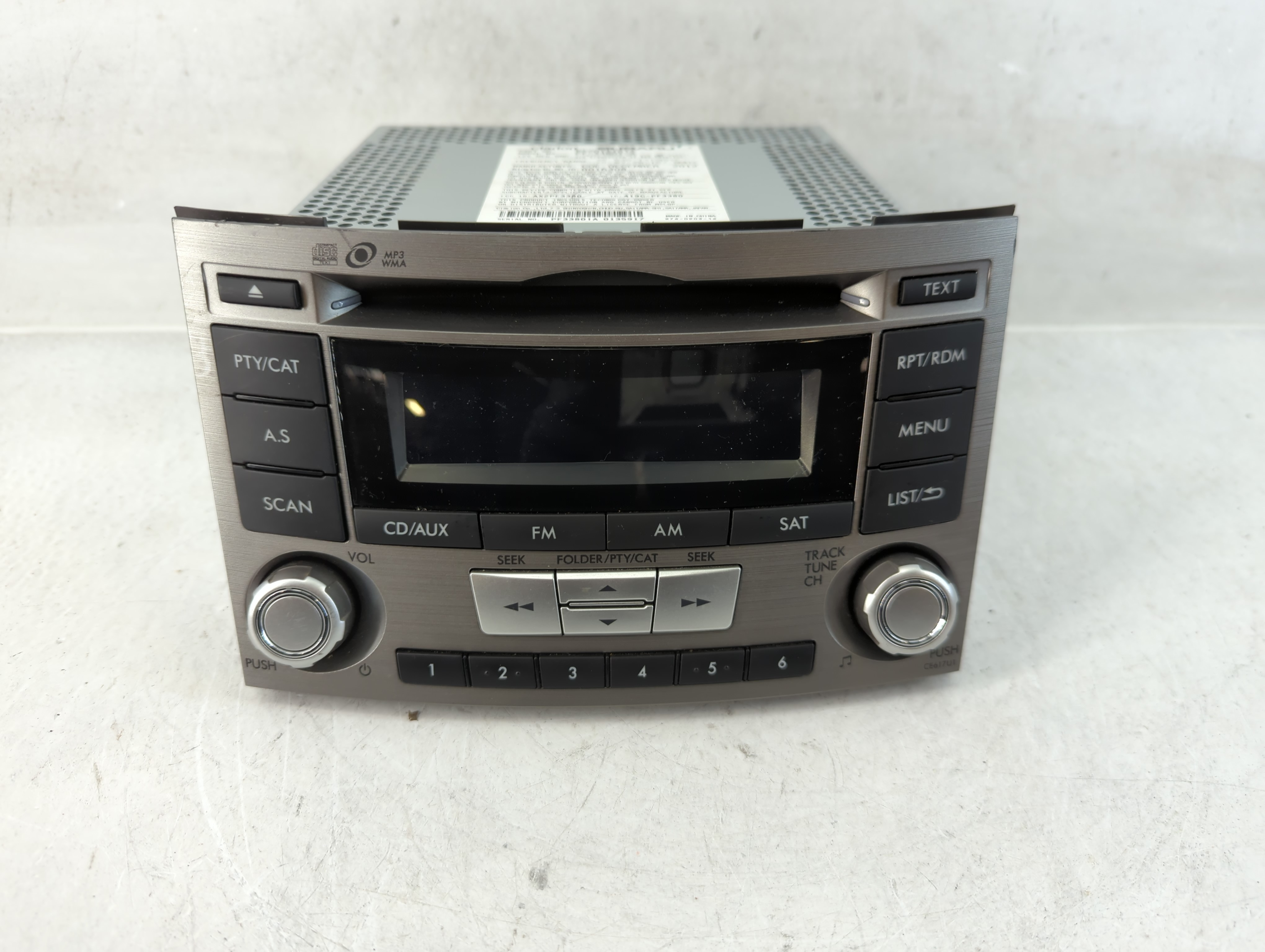2012-2014 Subaru Legacy Am Fm Cd Player Radio Receiver 827393 - Oemusedautoparts1.com