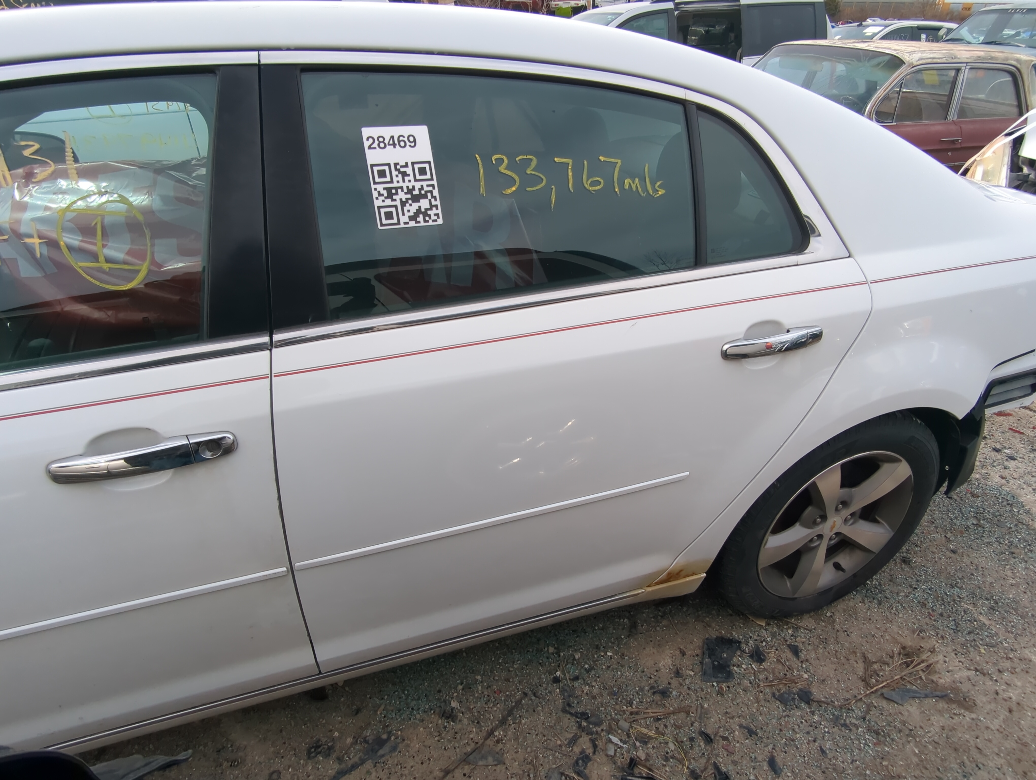 2008-2012 Chevrolet Malibu Driver Rear Door Window Oem 828082 - Oemusedautoparts1.com