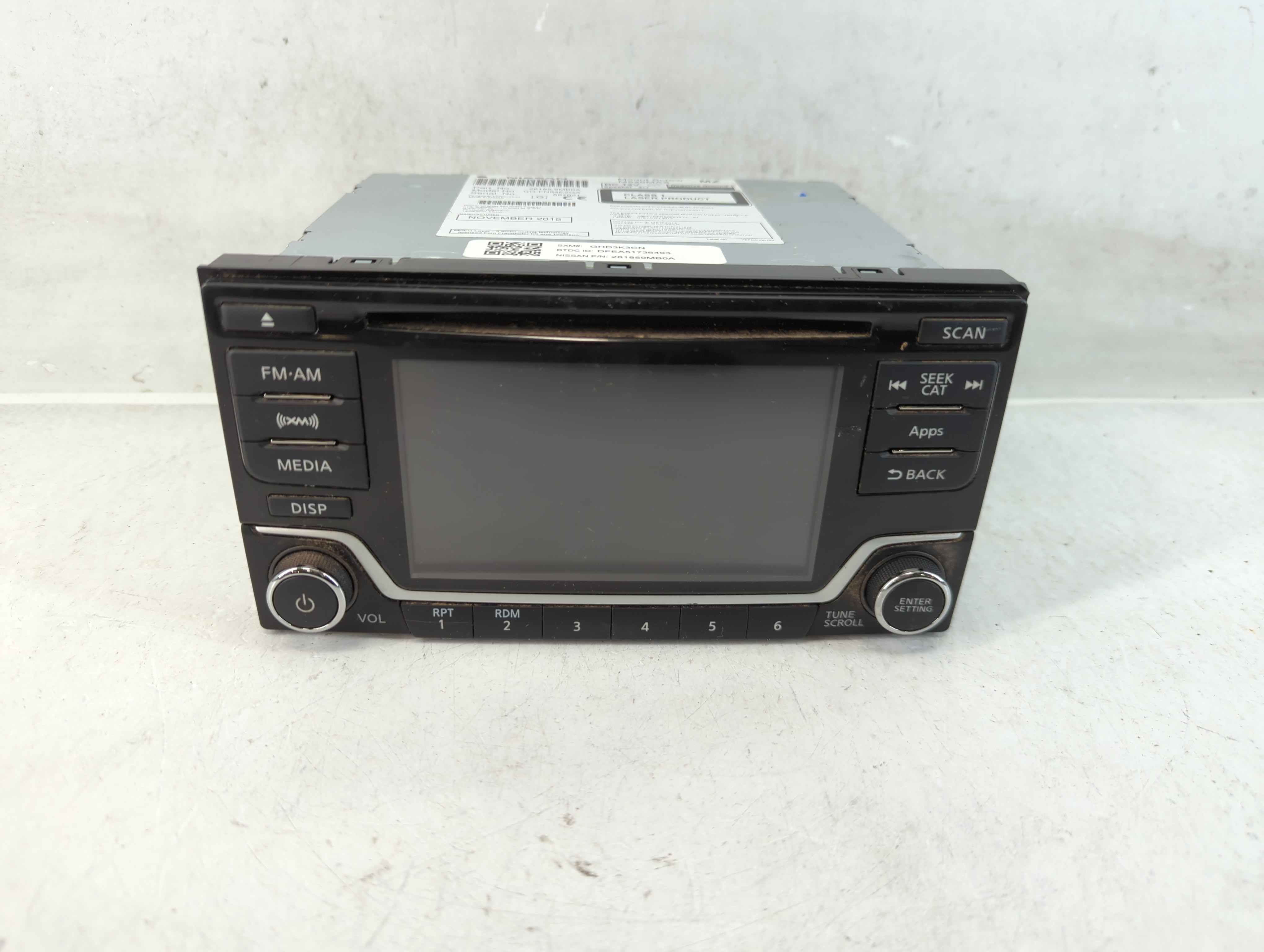 2015-2015 Nissan Sentra Am Fm Cd Player Radio Receiver 828220 - Oemusedautoparts1.com