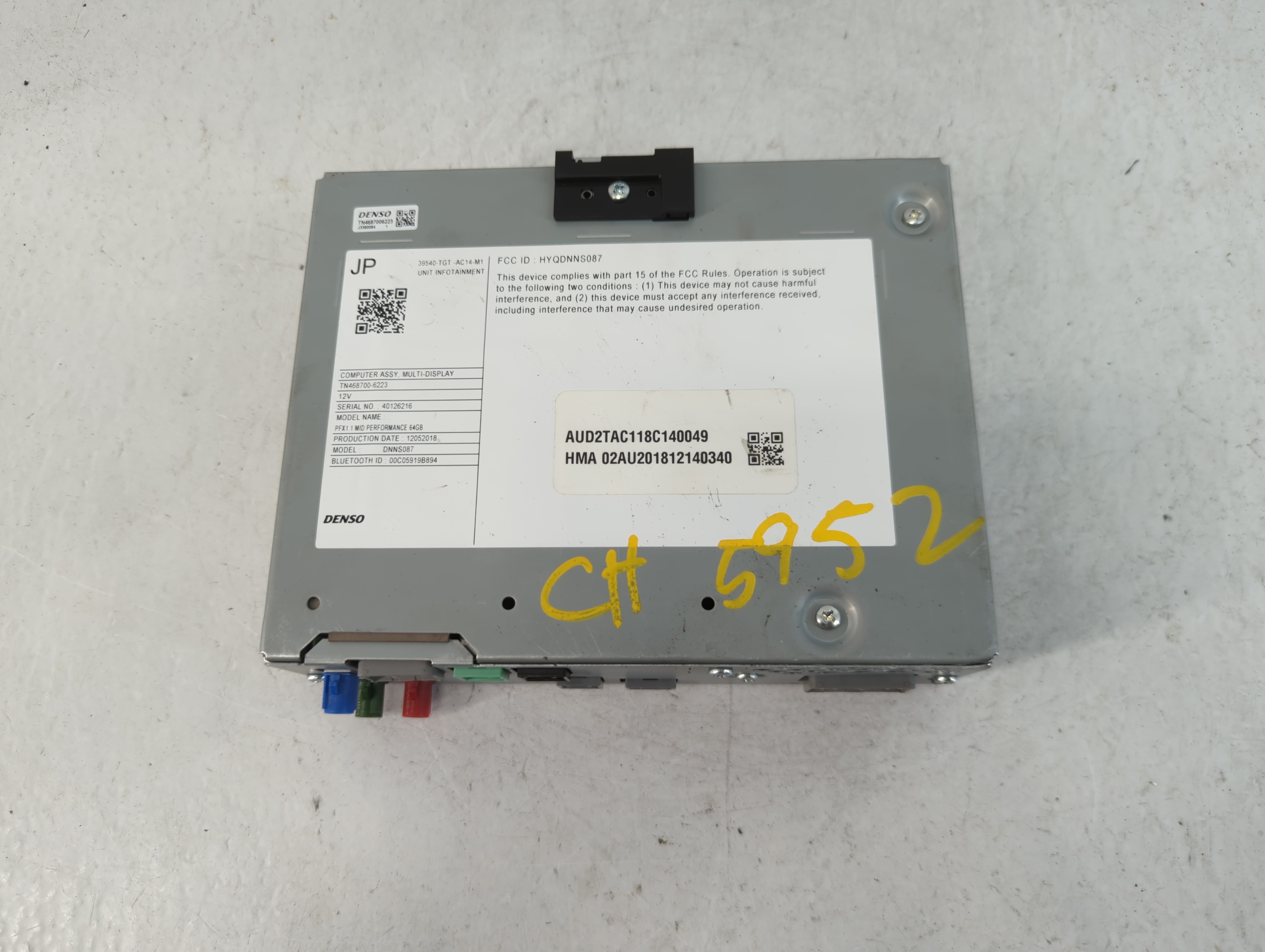 2019-2020 Honda Passport Am Fm Cd Player Radio Receiver 828427 - Oemusedautoparts1.com