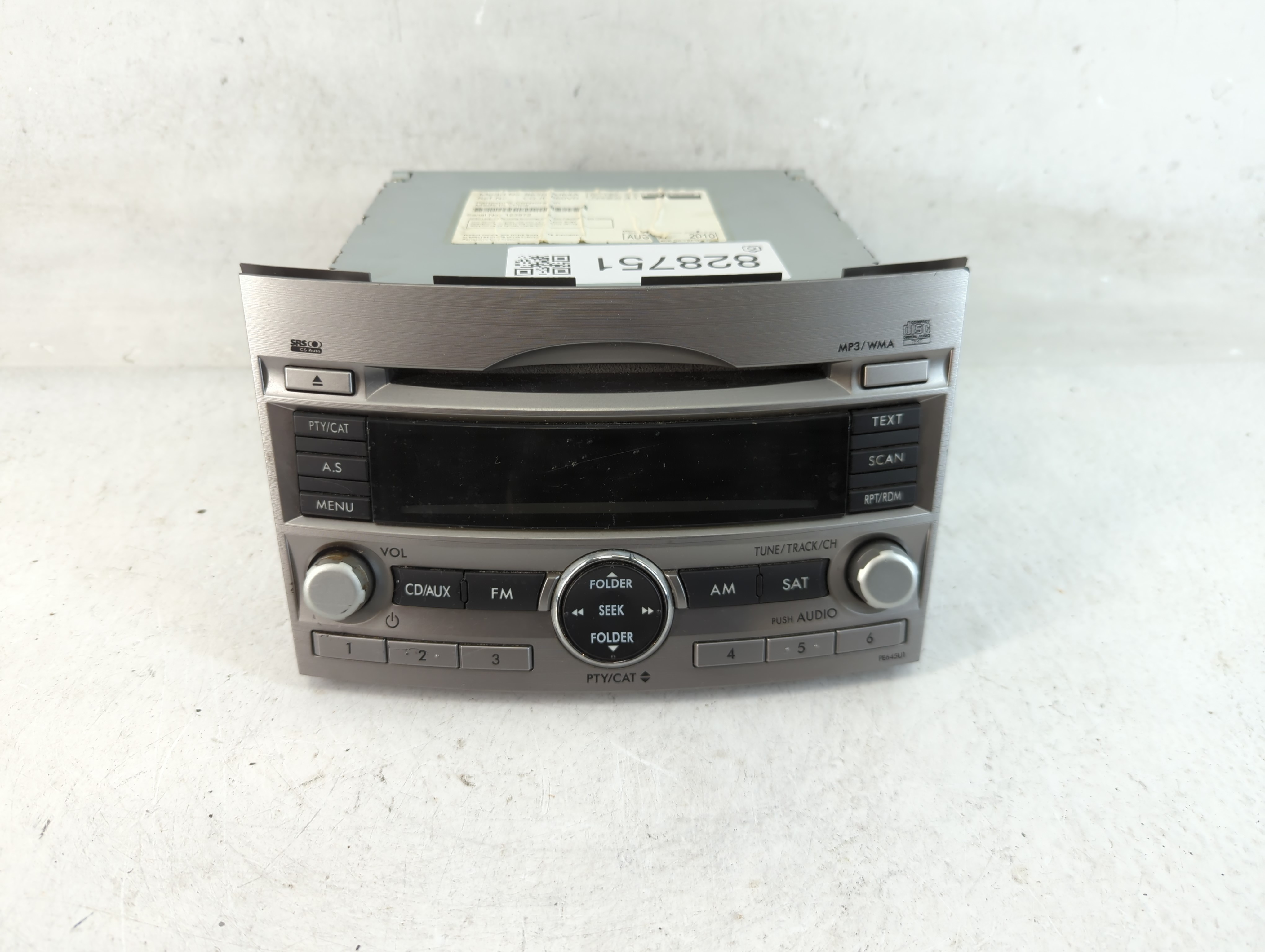 2010-2012 Subaru Legacy Am Fm Cd Player Radio Receiver 828751 - Oemusedautoparts1.com