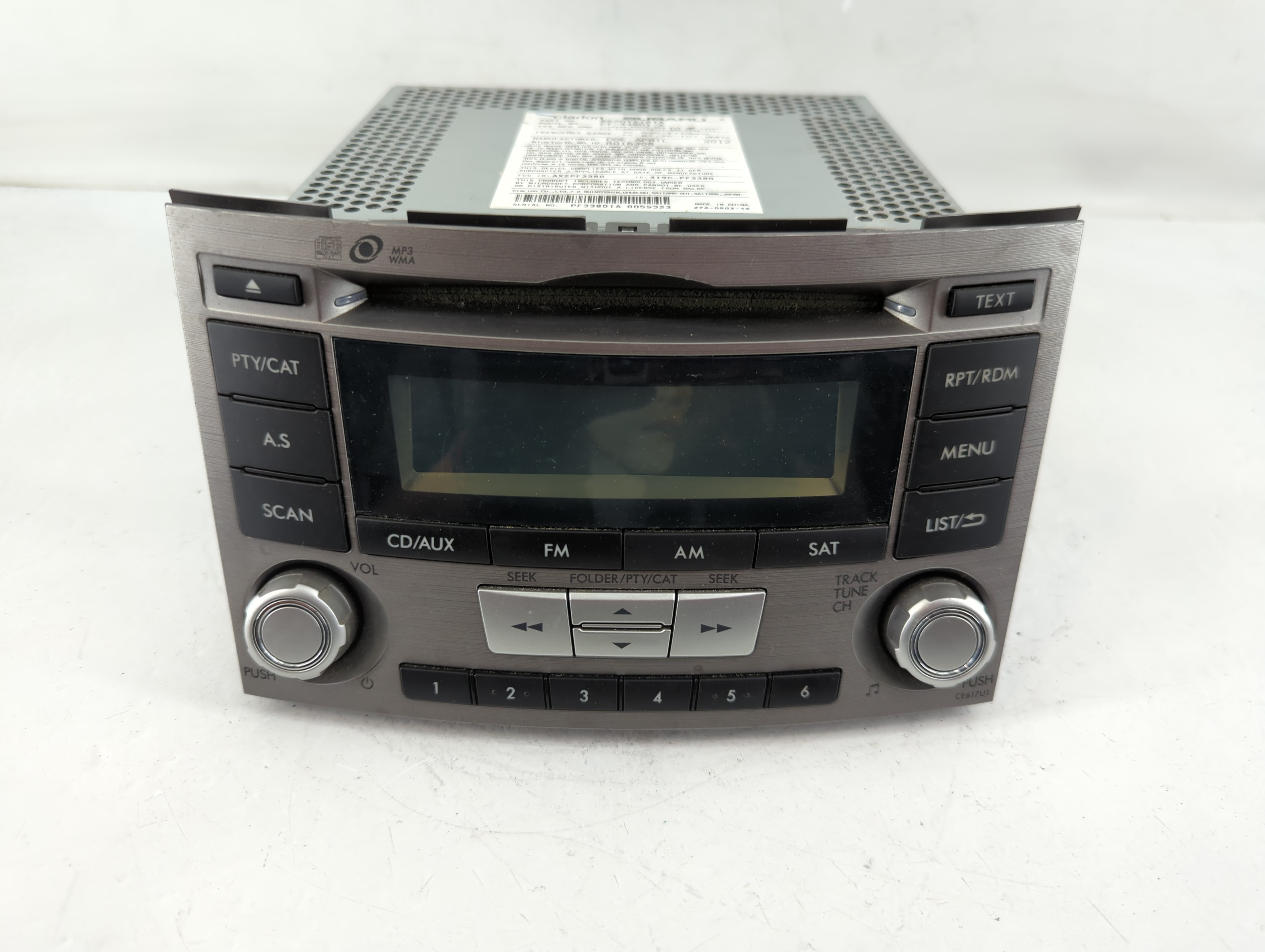 2012-2014 Subaru Legacy Am Fm Cd Player Radio Receiver 829109 - Oemusedautoparts1.com