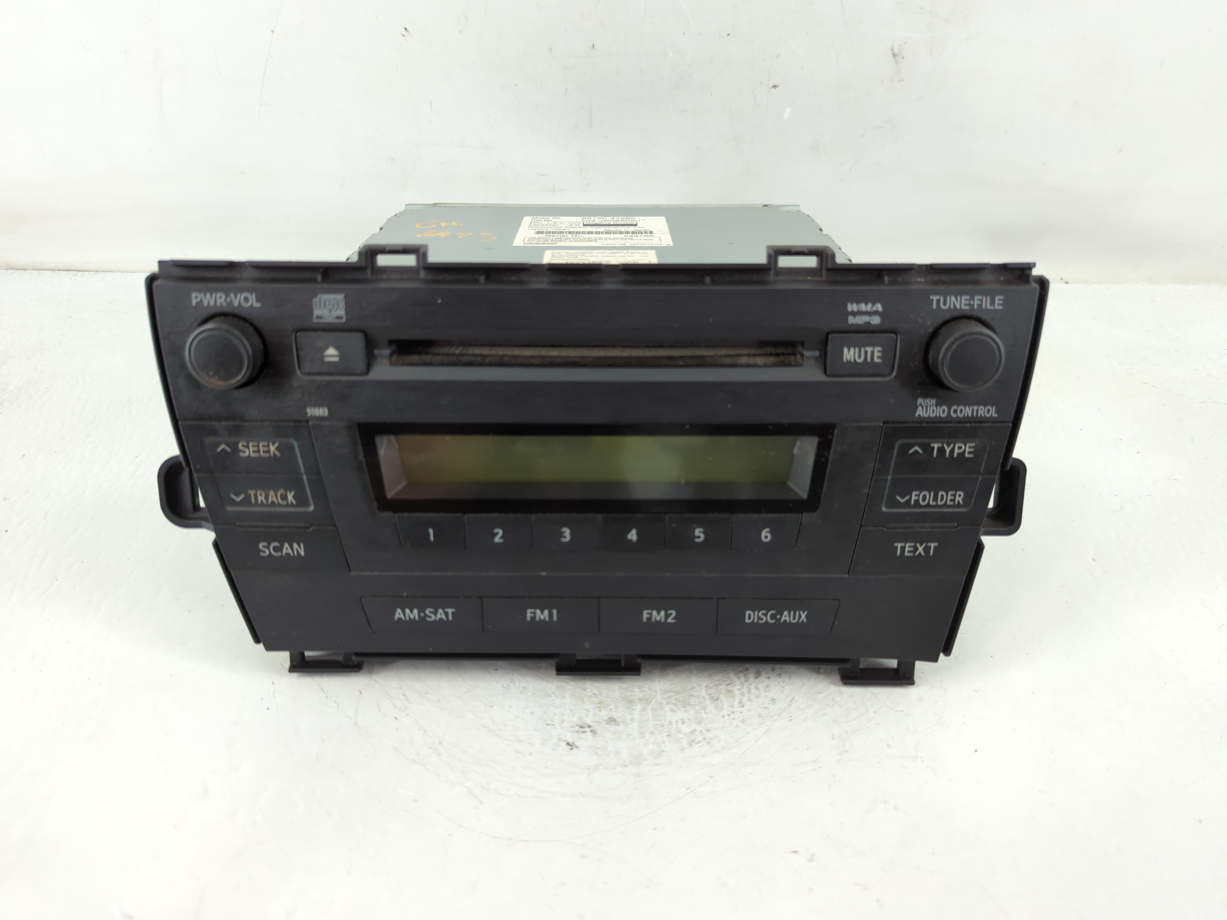2010-2011 Toyota Prius Am Fm Cd Player Radio Receiver 829230 - Oemusedautoparts1.com