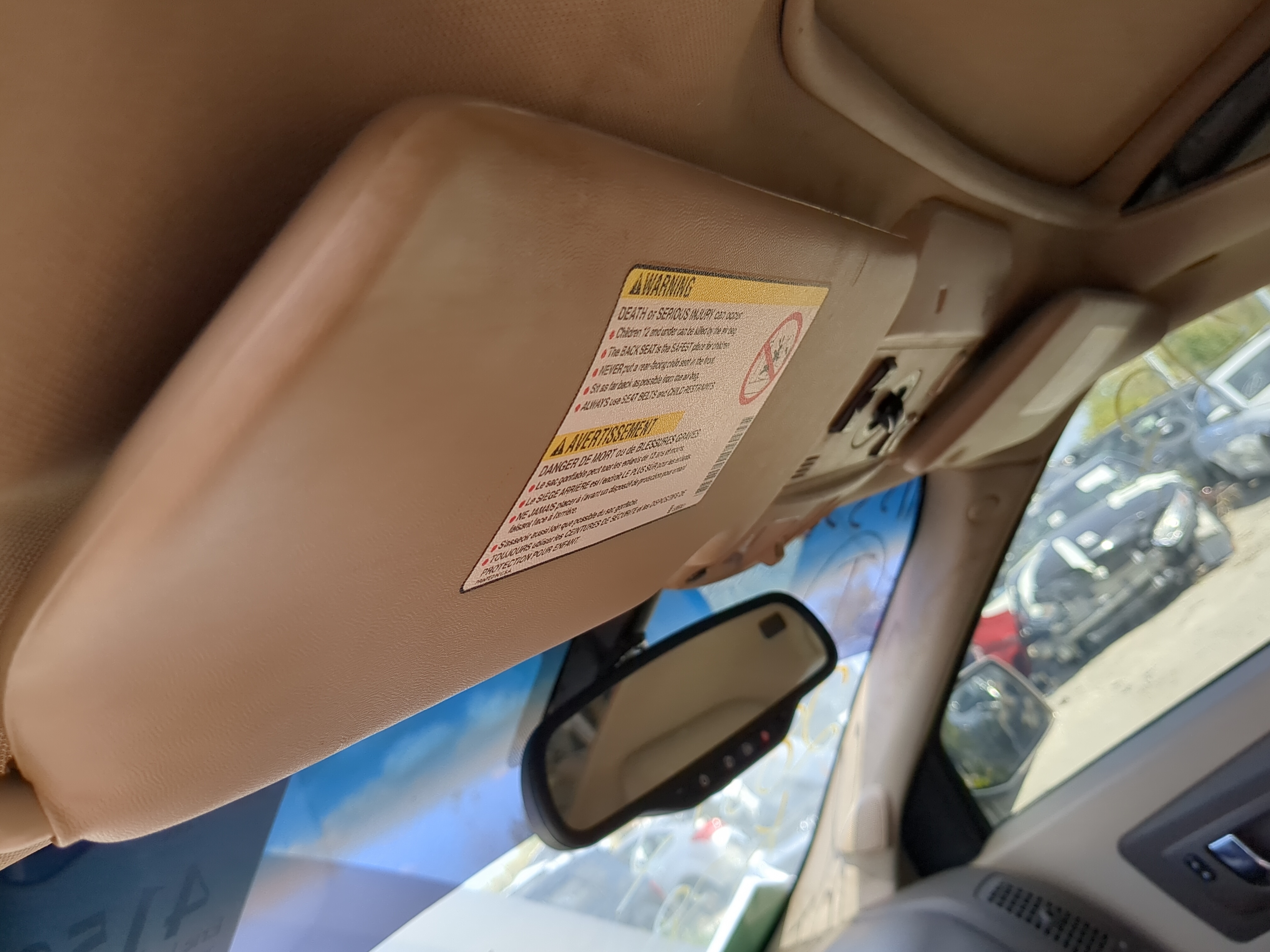 2004-2009 Cadillac Srx Driver Sun Visor Mirror Left Sunvisor 831885 - Oemusedautoparts1.com