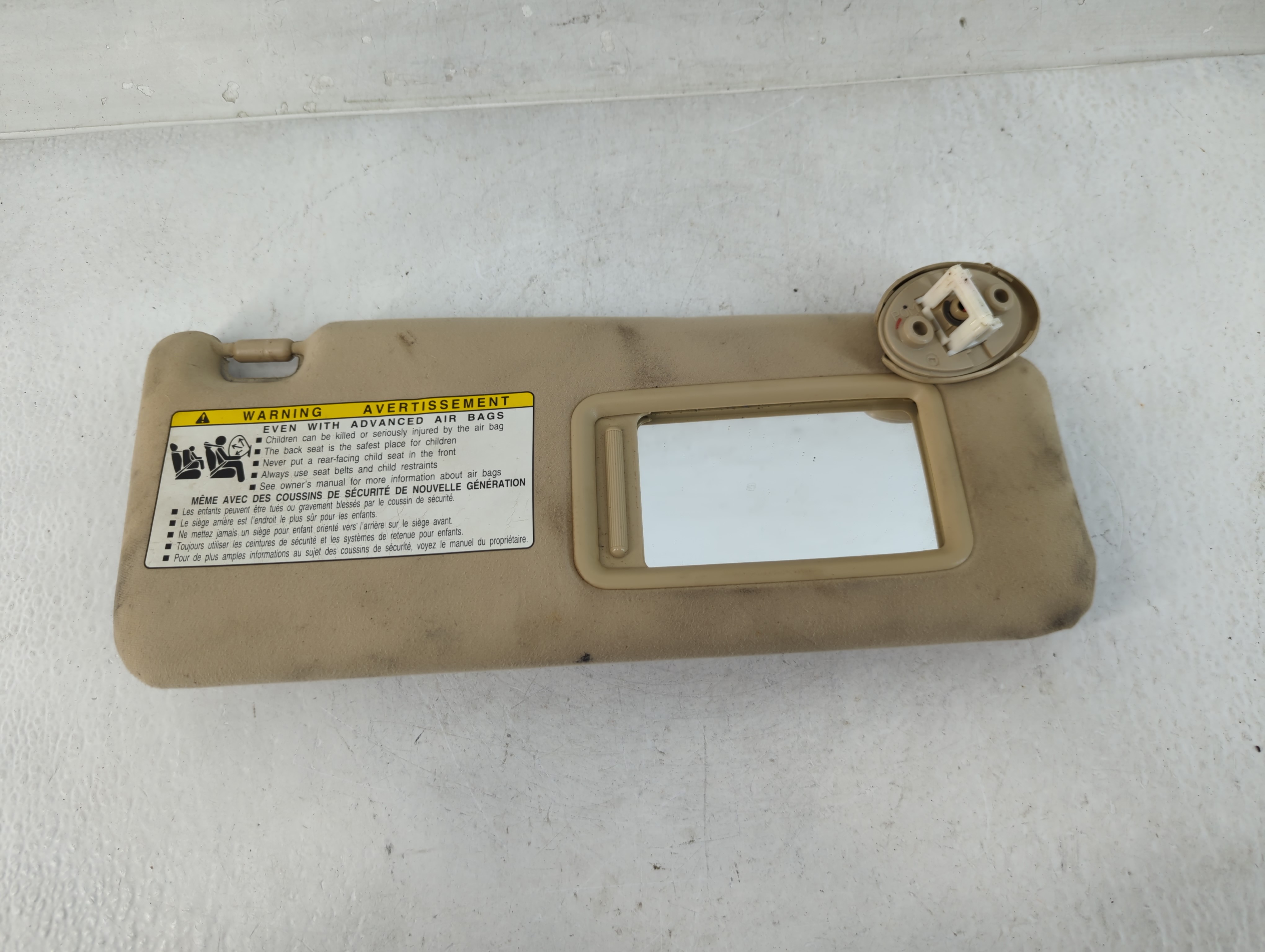 2007-2009 Lexus Is250 Passenger Sun Visor Mirror Right Sunvisor Tan 832743 - Oemusedautoparts1.com
