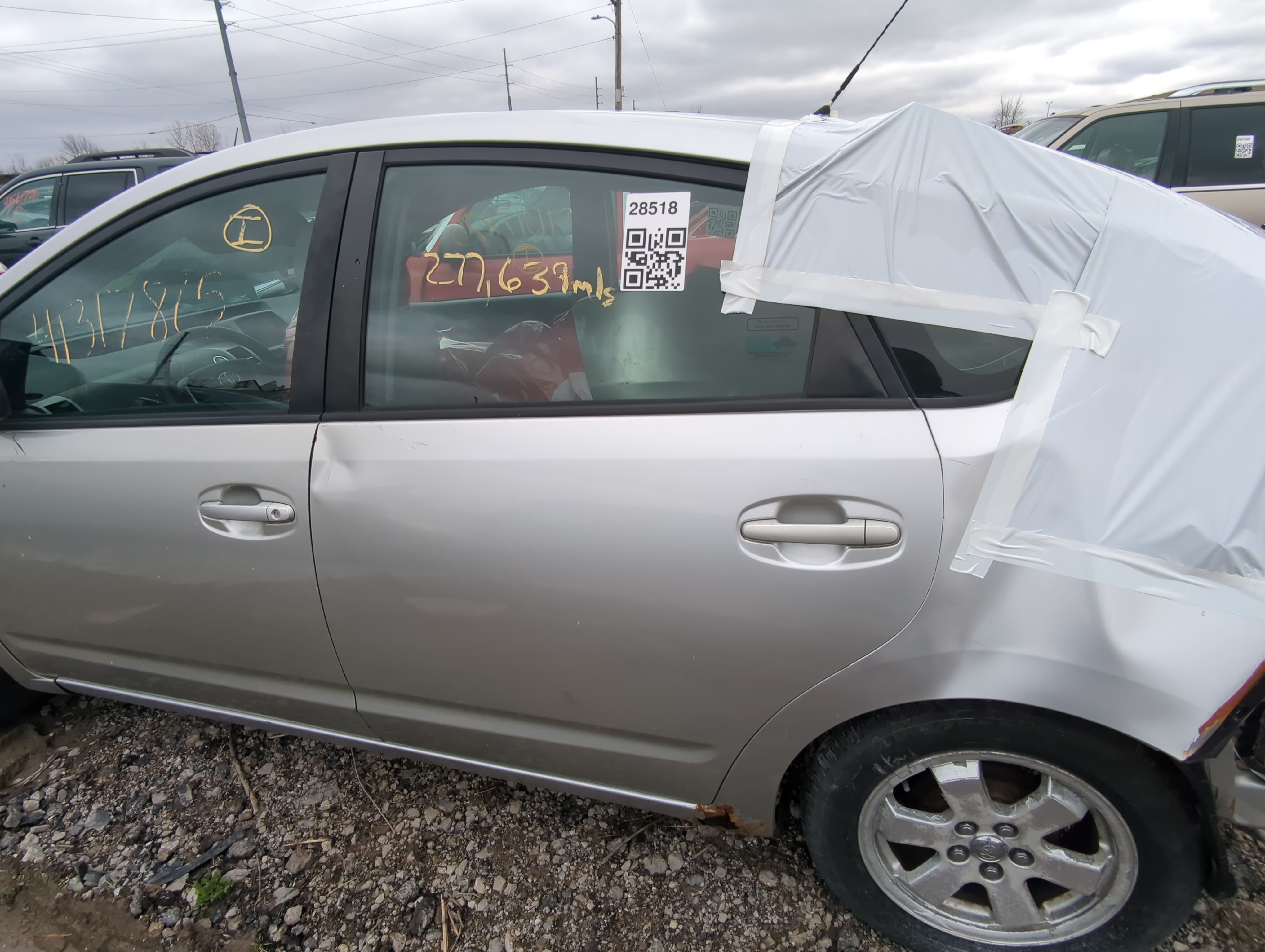 Picture of 2004-2009 Toyota Prius Passenger Rear Door Oem 836348
