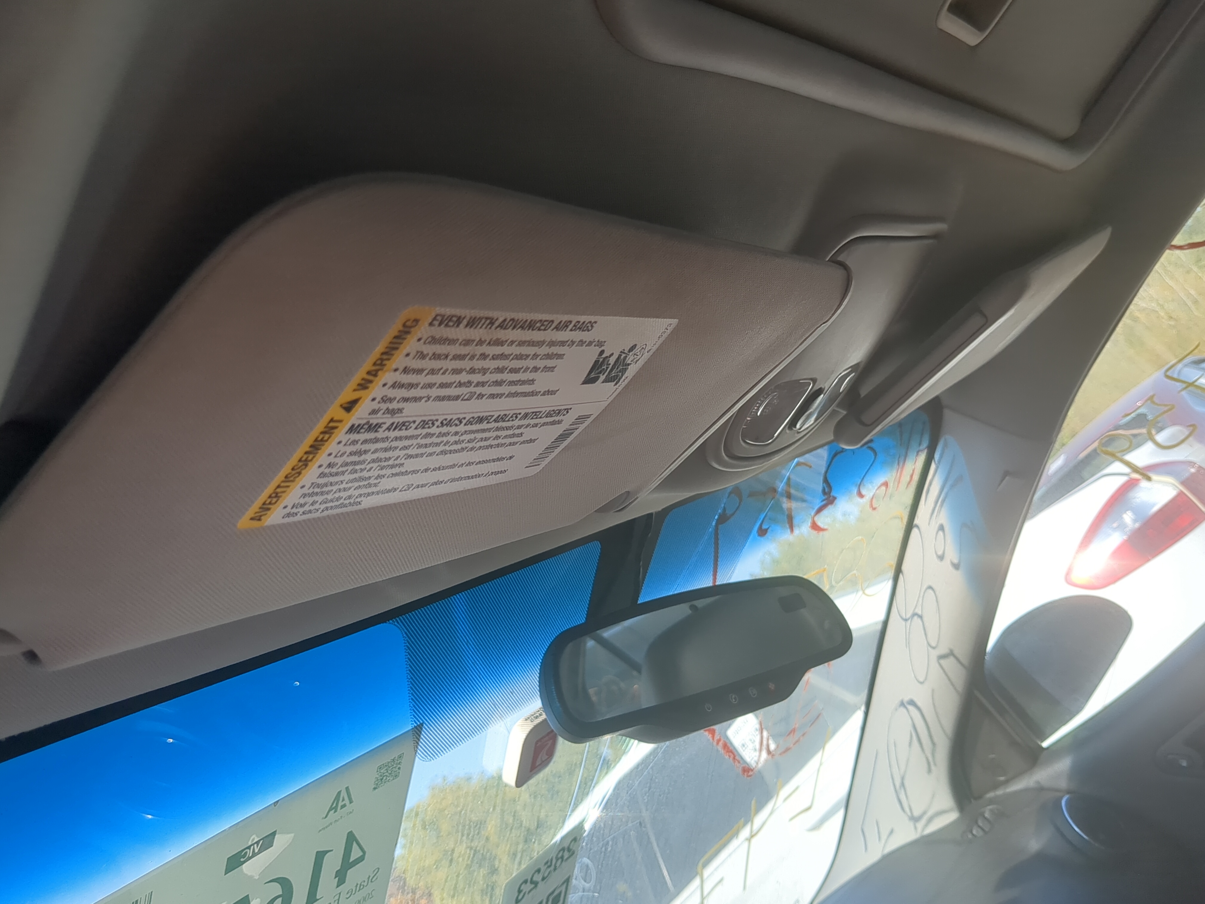 2005-2010 Pontiac G6 Driver Sun Visor Mirror Left Sunvisor 837034 - Oemusedautoparts1.com