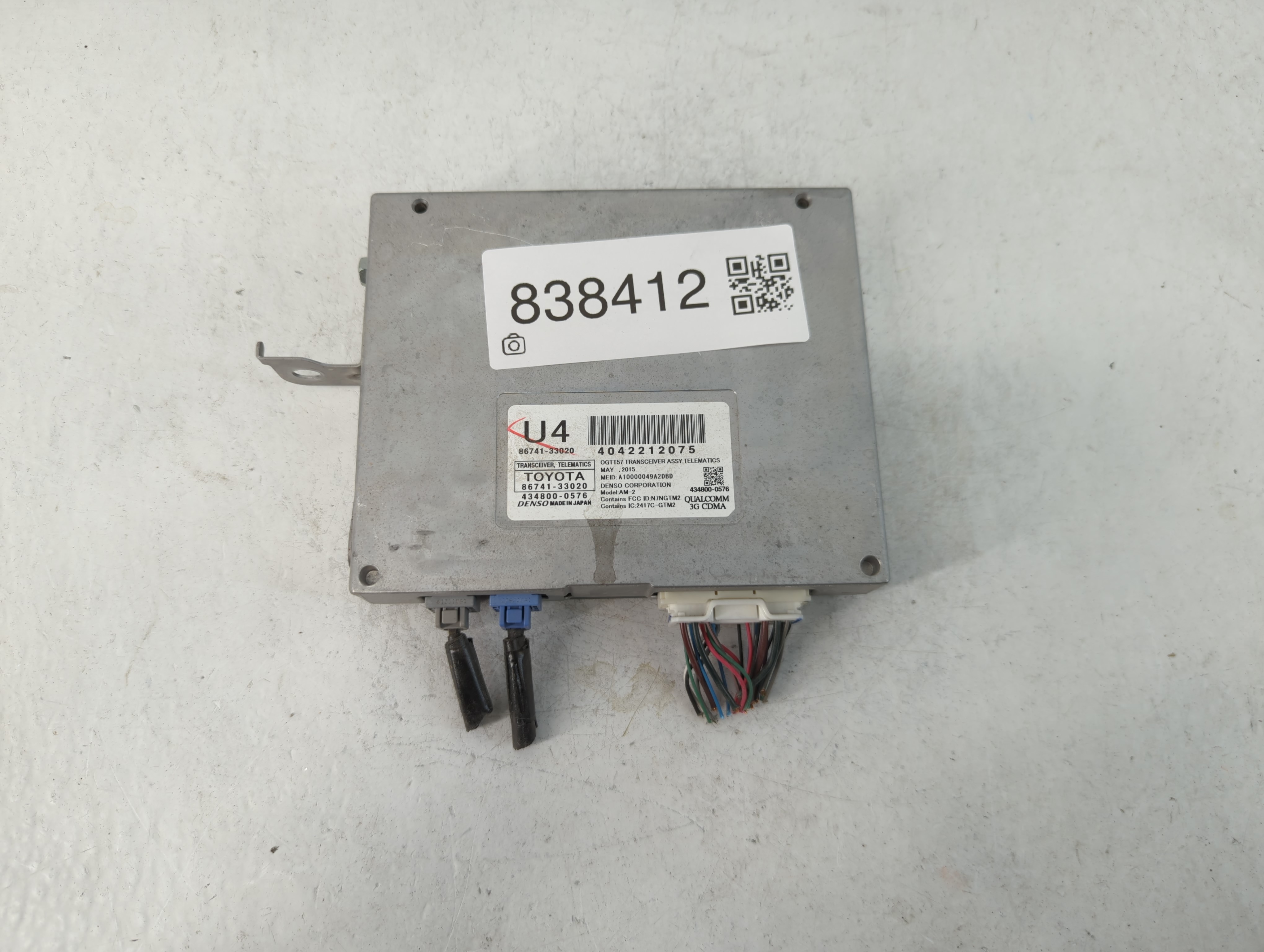 2011-2013 Lexus Ct200h Telematics Control Module 86741-33020 838412 - Oemusedautoparts1.com