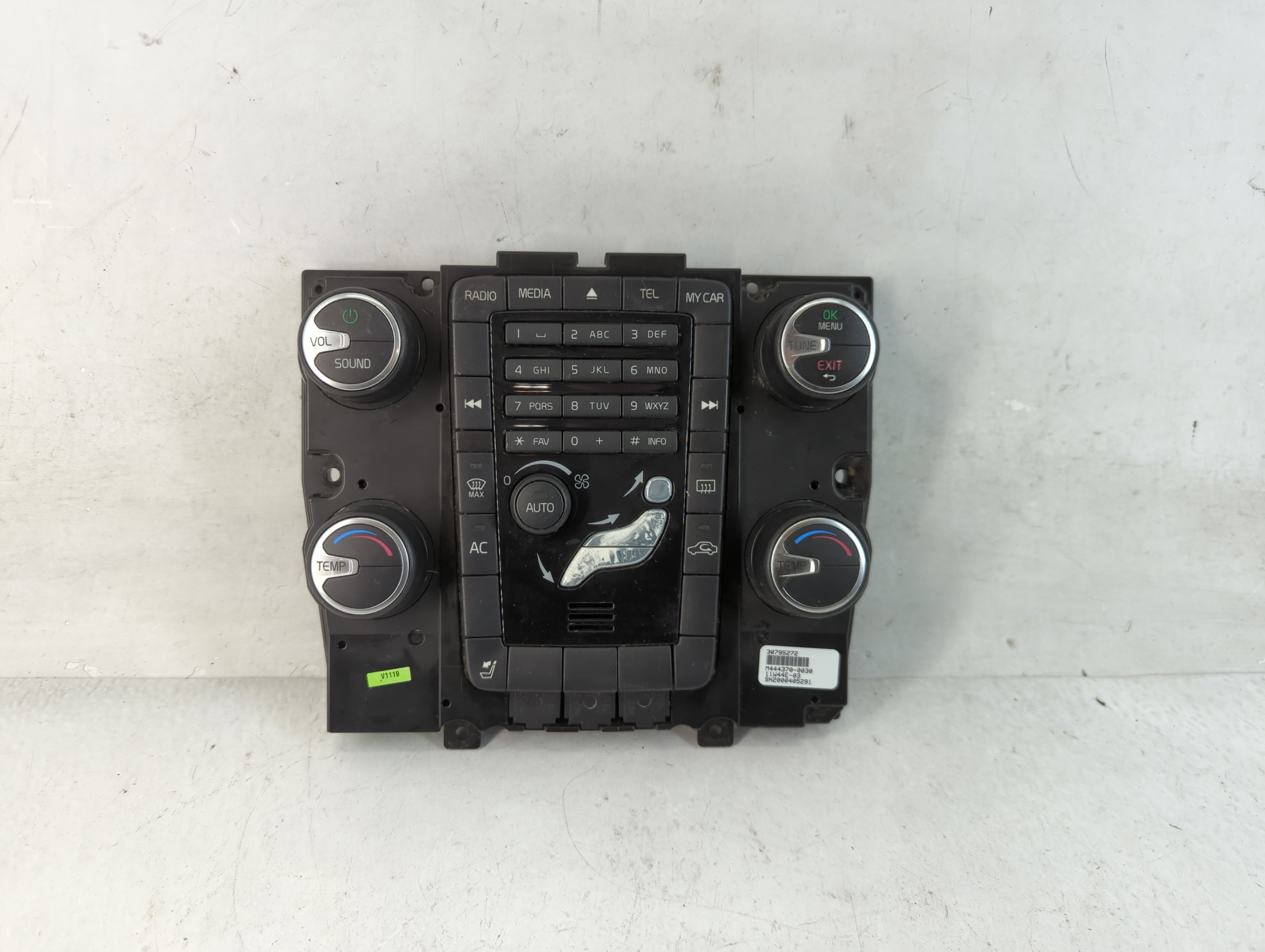 2012 Volvo S60 Ac Heater Climate Control M444370-0030|30795272 838470 - Oemusedautoparts1.com