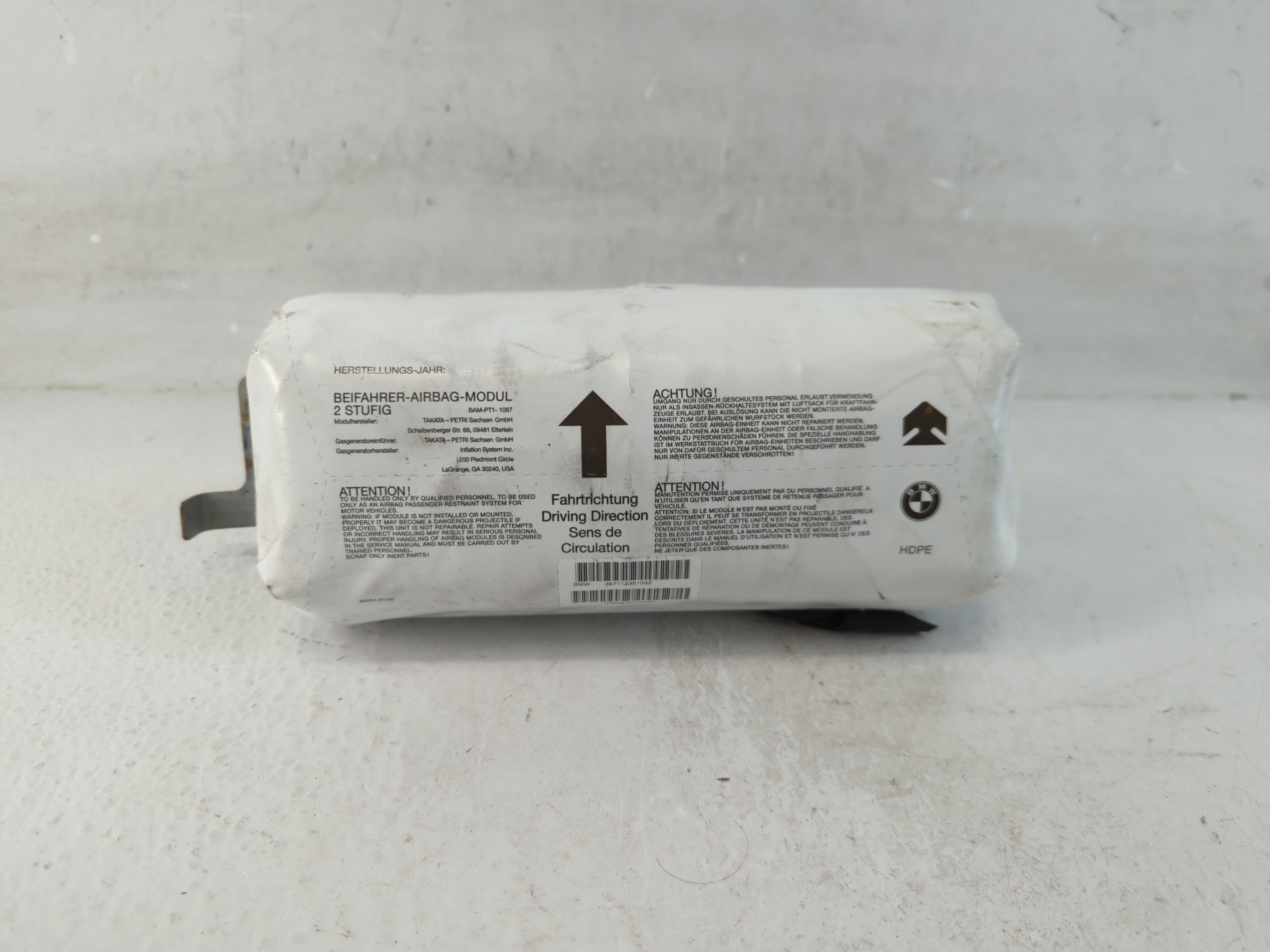 2001-2006 Bmw 330i Air Bag Passenger Right Dashboard Oem 844796 - Oemusedautoparts1.com