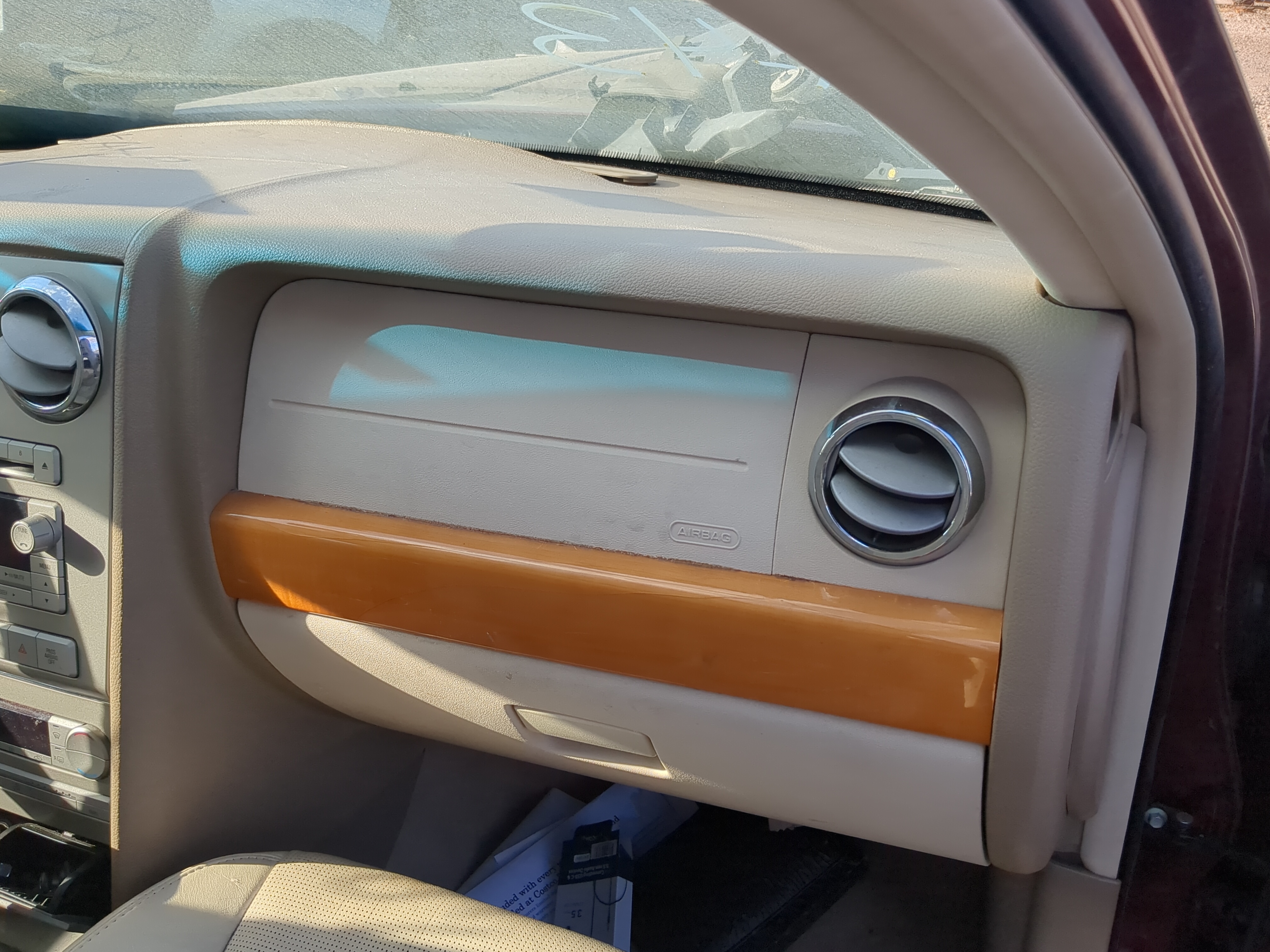 2007-2009 Lincoln Mkz Air Bag Passenger Right Dashboard Oem 846347 - Oemusedautoparts1.com