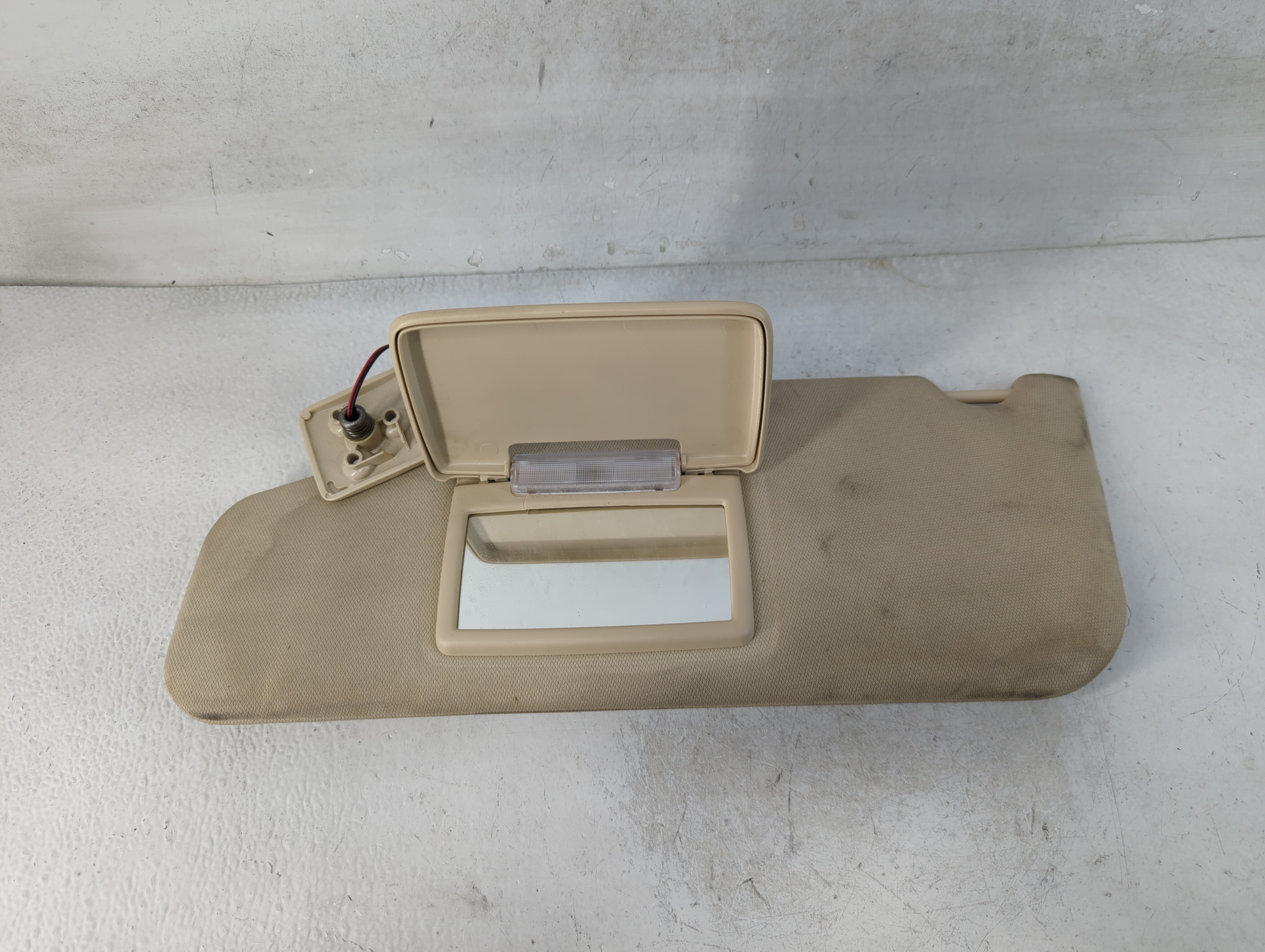 2007-2010 Lincoln Mkx Driver Sun Visor Mirror Left Sunvisor Tan 847903 - Oemusedautoparts1.com