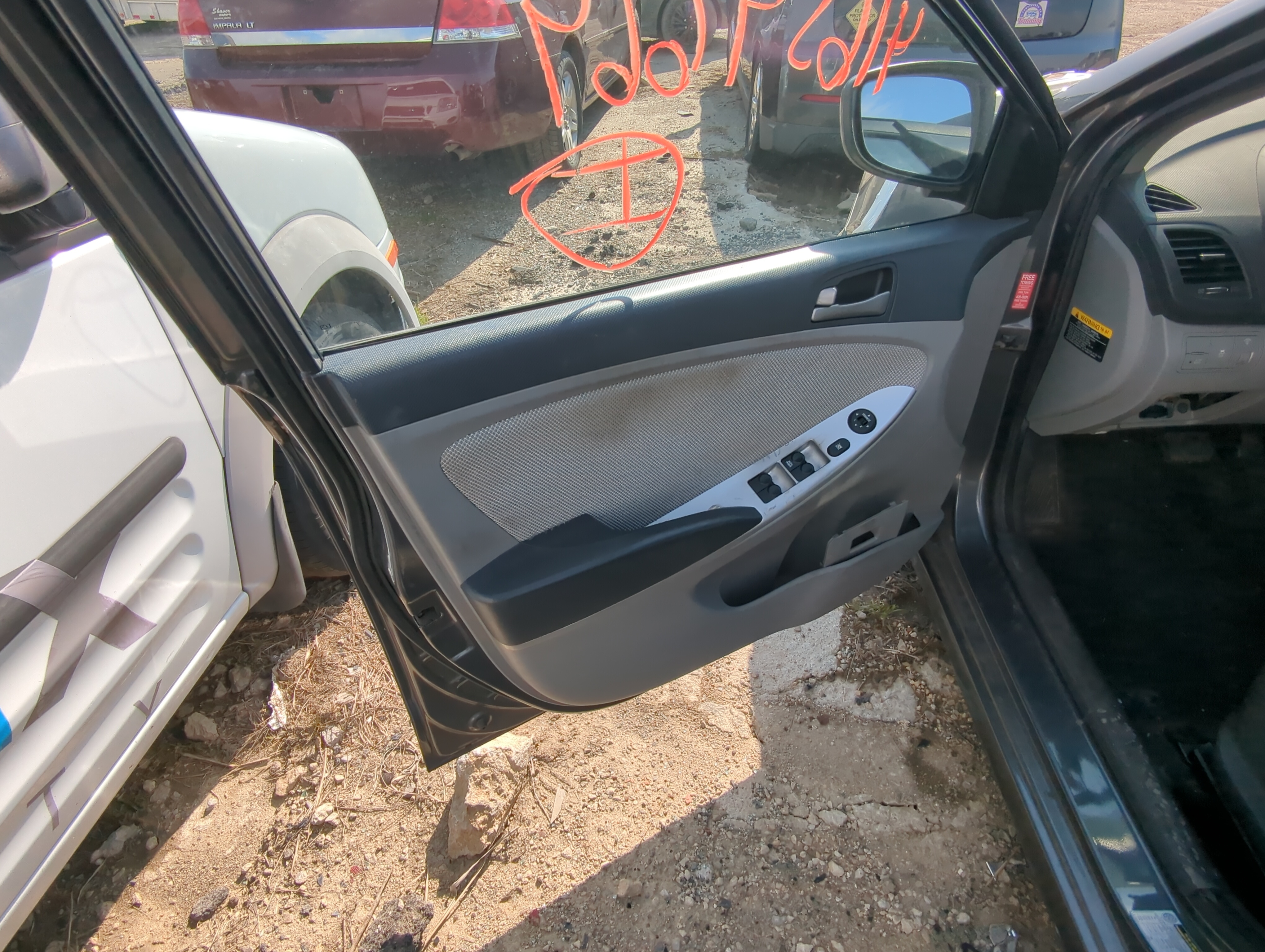 Picture of 2012 Hyundai Accent Front Left Driver Interior Door Panel Trim 858521