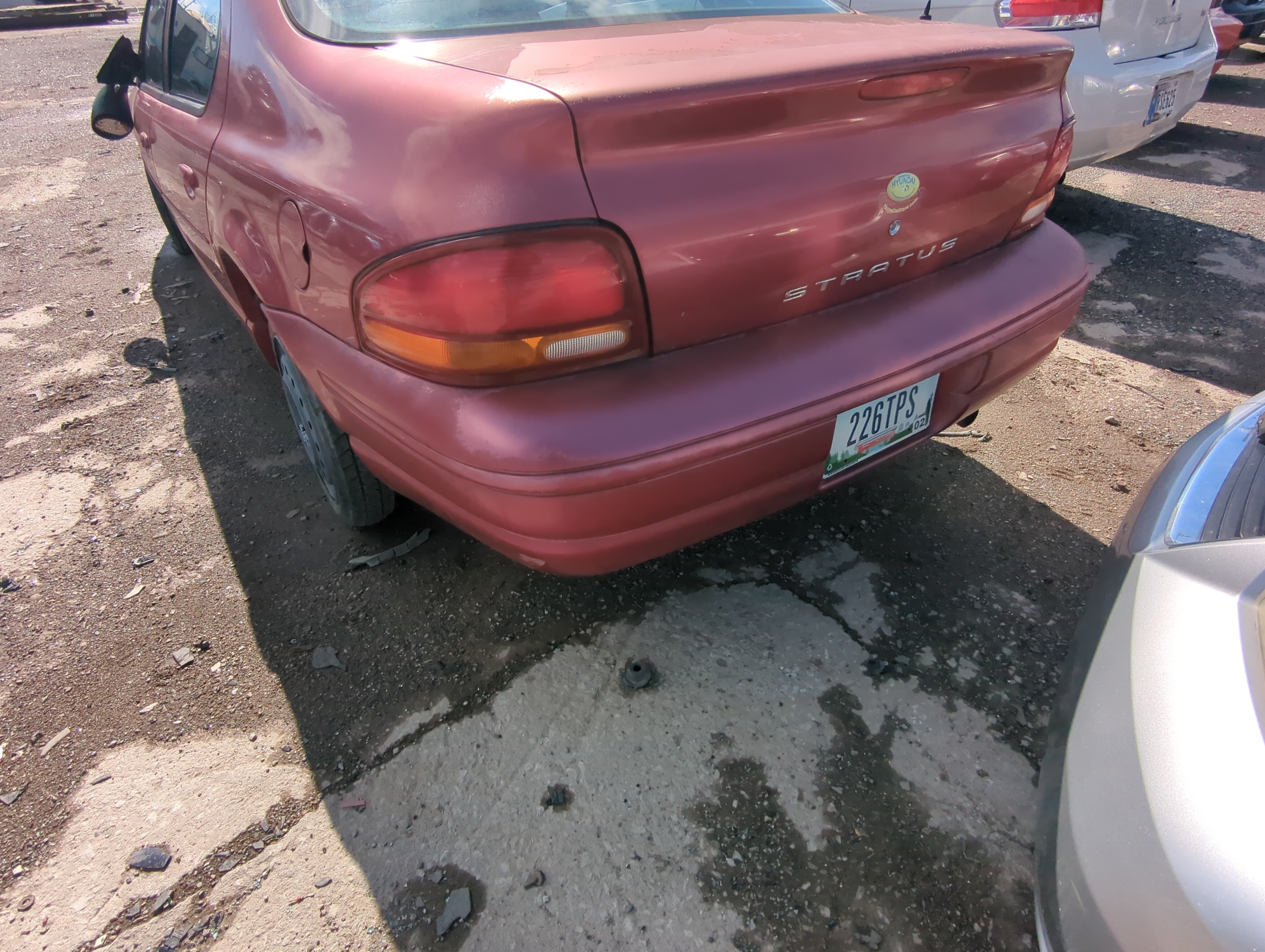 Picture of 1996-2000 Dodge Stratus Rear Bumper Assembly Oem 873731
