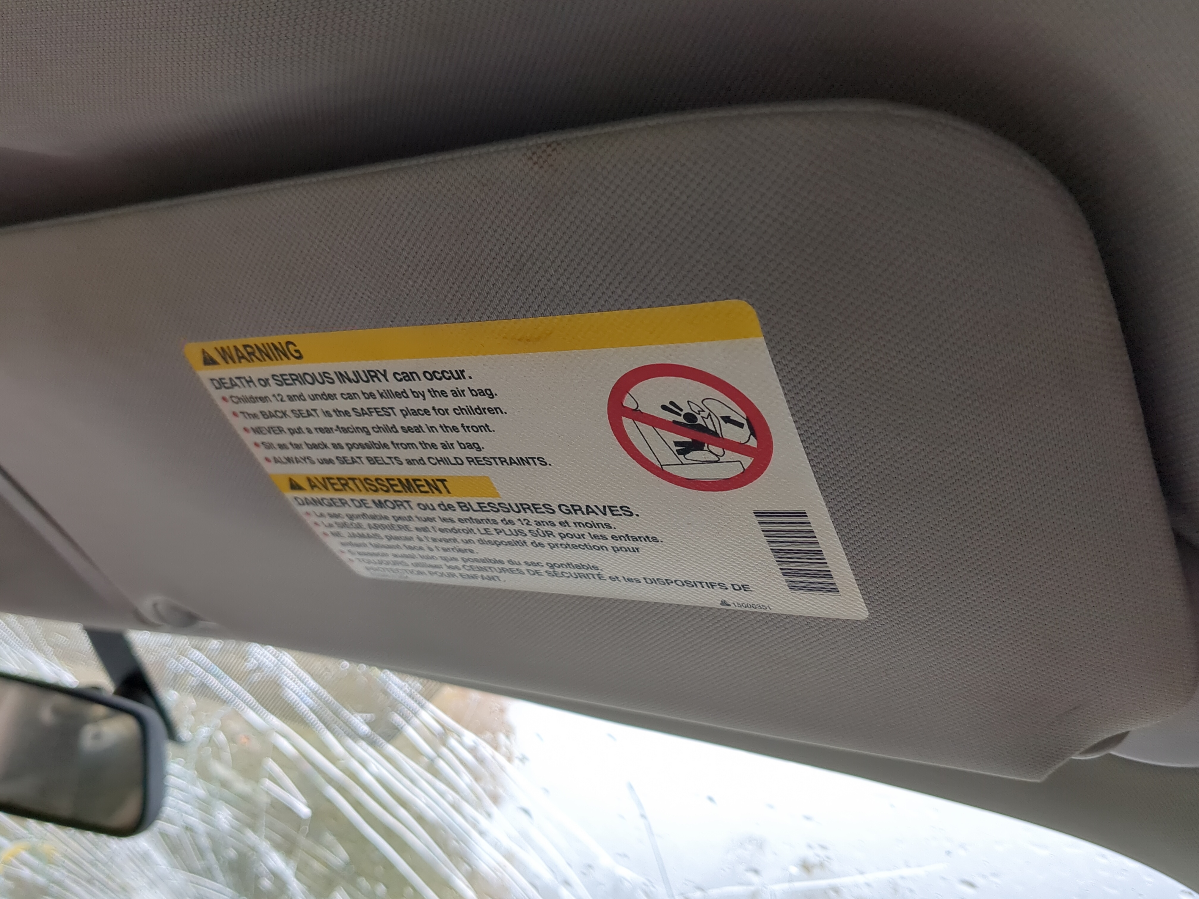 Picture of 2006-2008 Chevrolet Malibu Passenger Sun Visor Mirror Right Sunvisor 873917