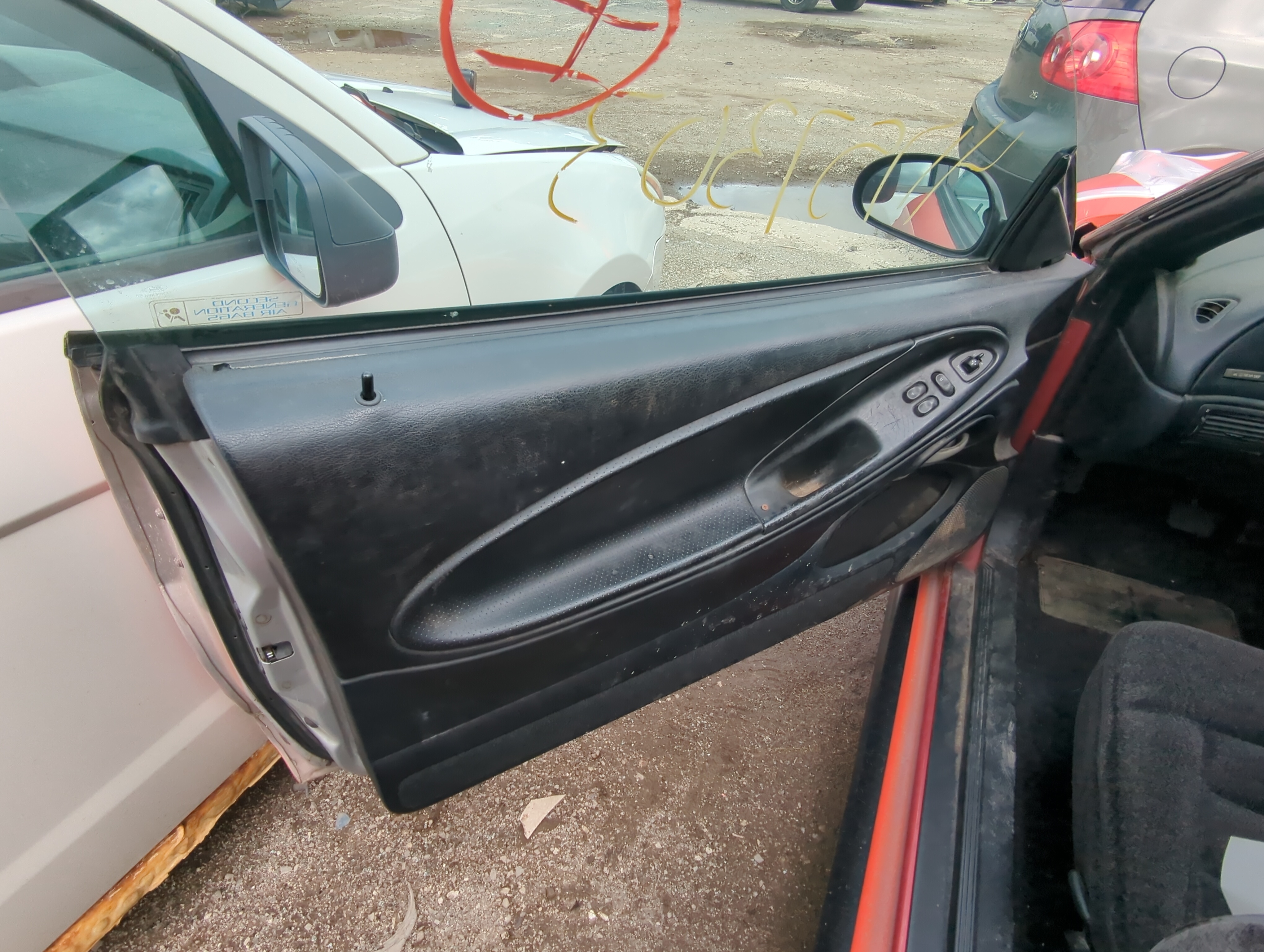 1994 Ford Mustang Front Left Driver Interior Door Panel Trim 874985 - Oemusedautoparts1.com