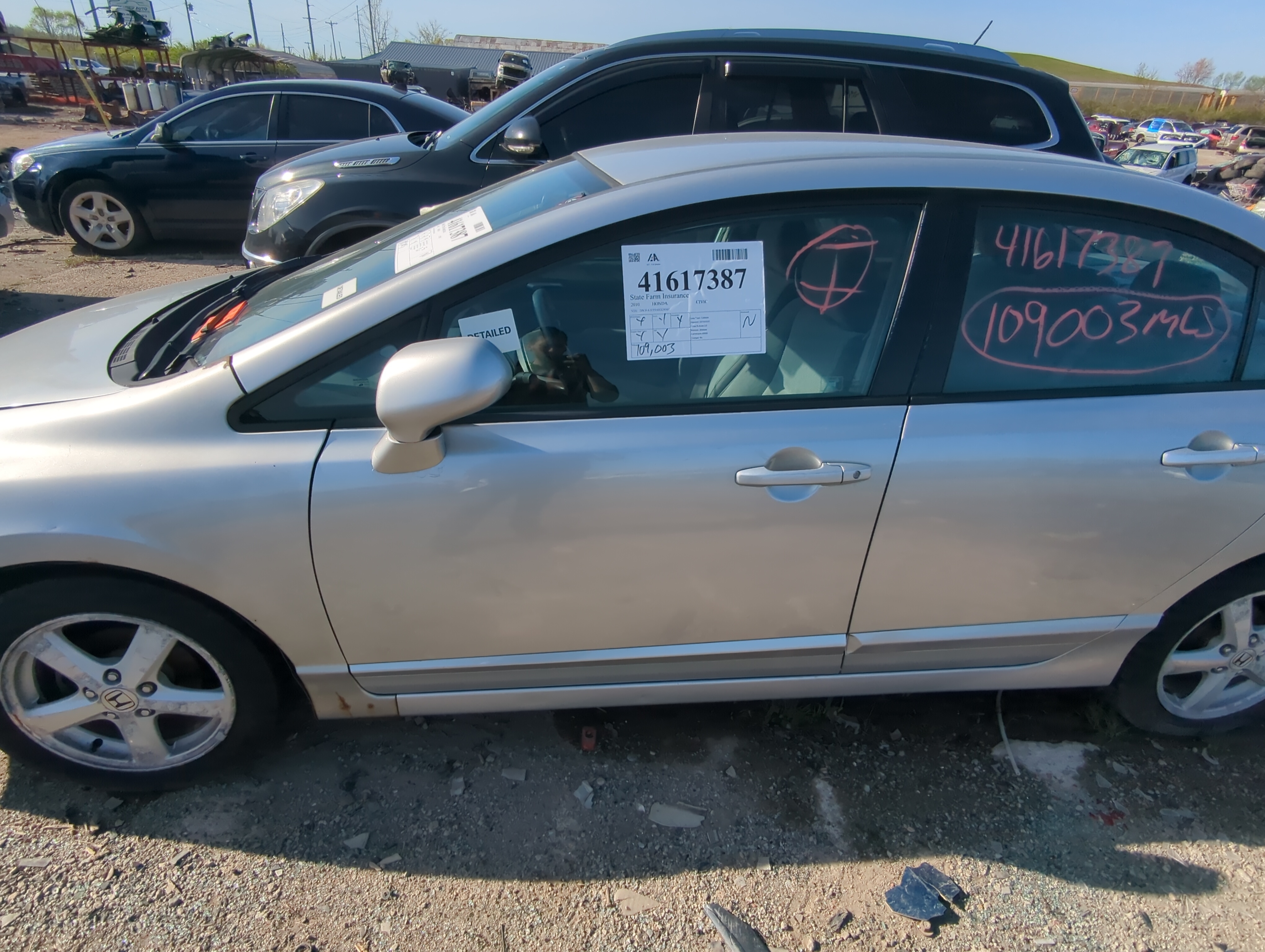 2006-2011 Honda Civic Driver Front Door Oem 878961 - Oemusedautoparts1.com