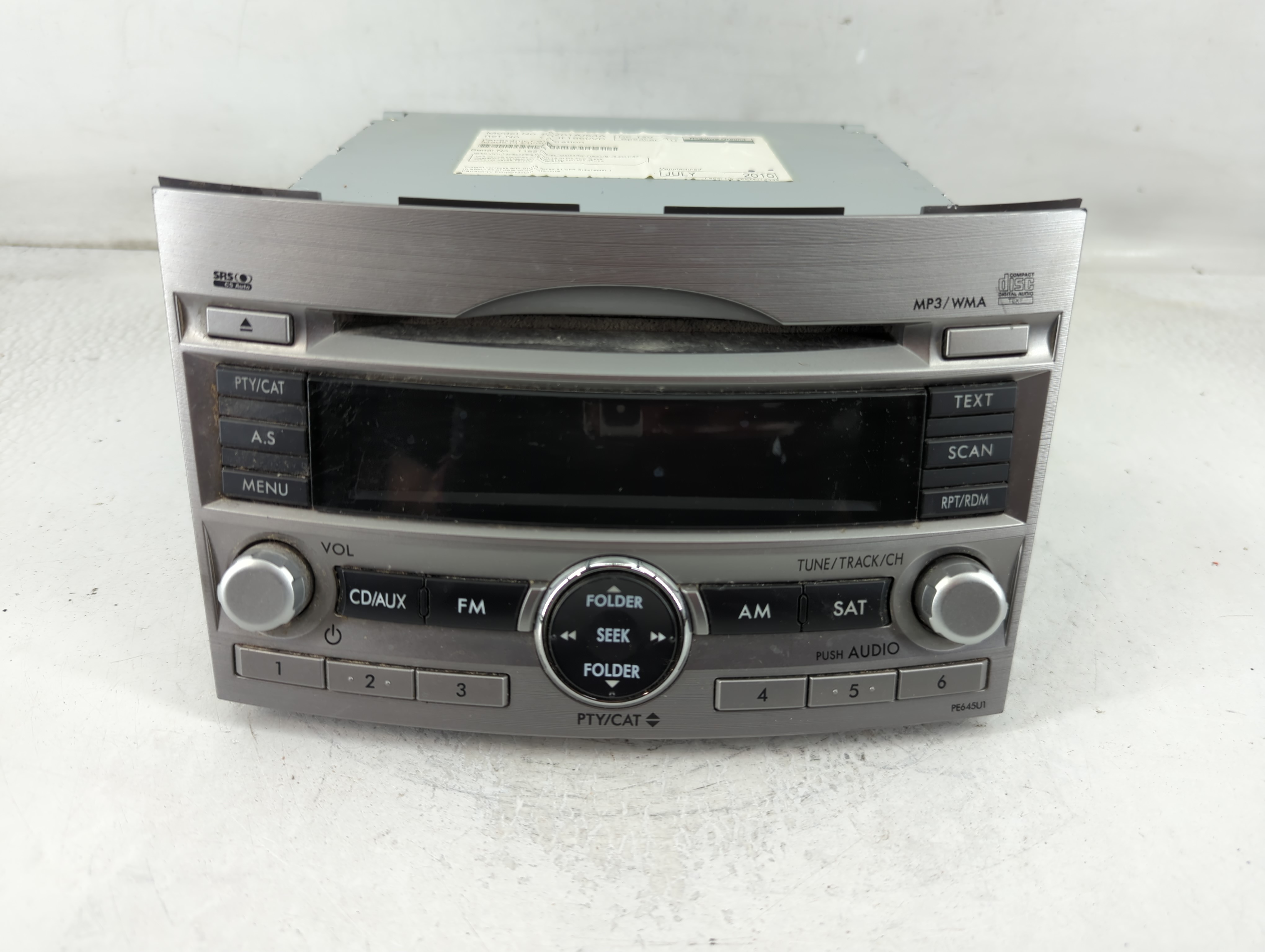 2010-2012 Subaru Legacy Am Fm Cd Player Radio Receiver 880419 - Oemusedautoparts1.com