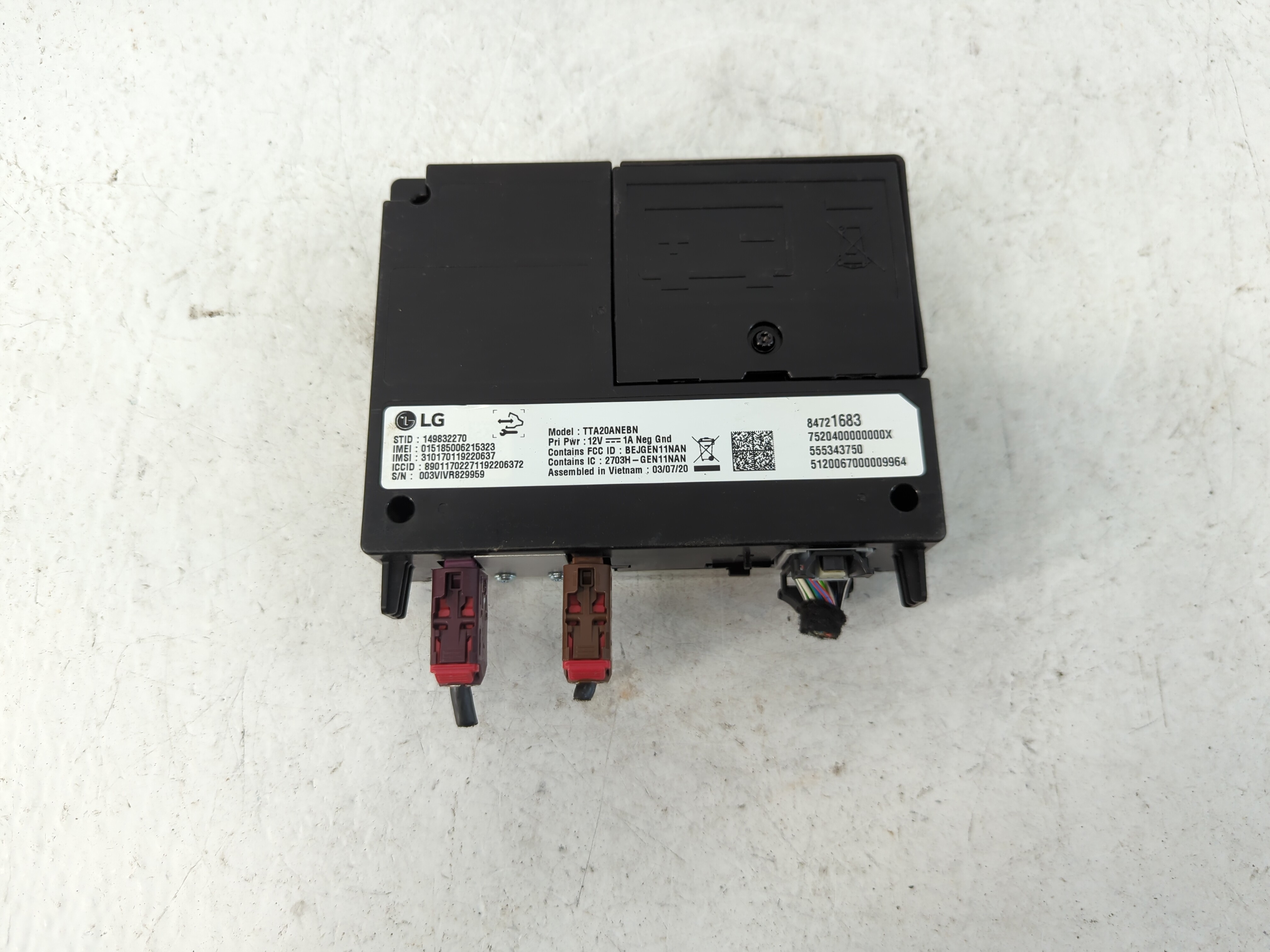 2020 Buick Encore Gx Bluetooth Phone Communication Control Module Ccm Oem 888591 - Oemusedautoparts1.com