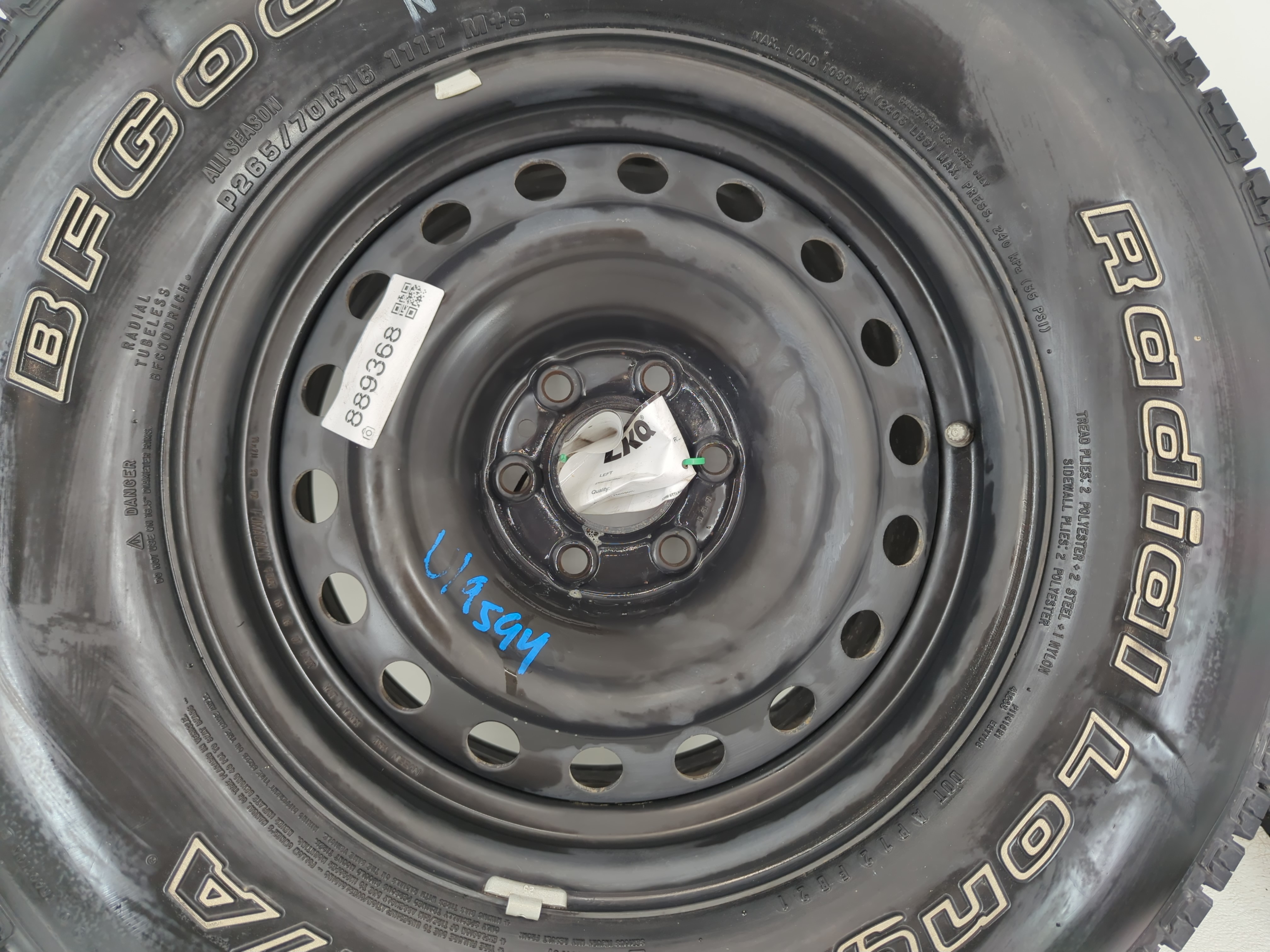 2006-2008 Nissan Xterra Spare Donut Tire Wheel Rim Oem 889368 - Oemusedautoparts1.com