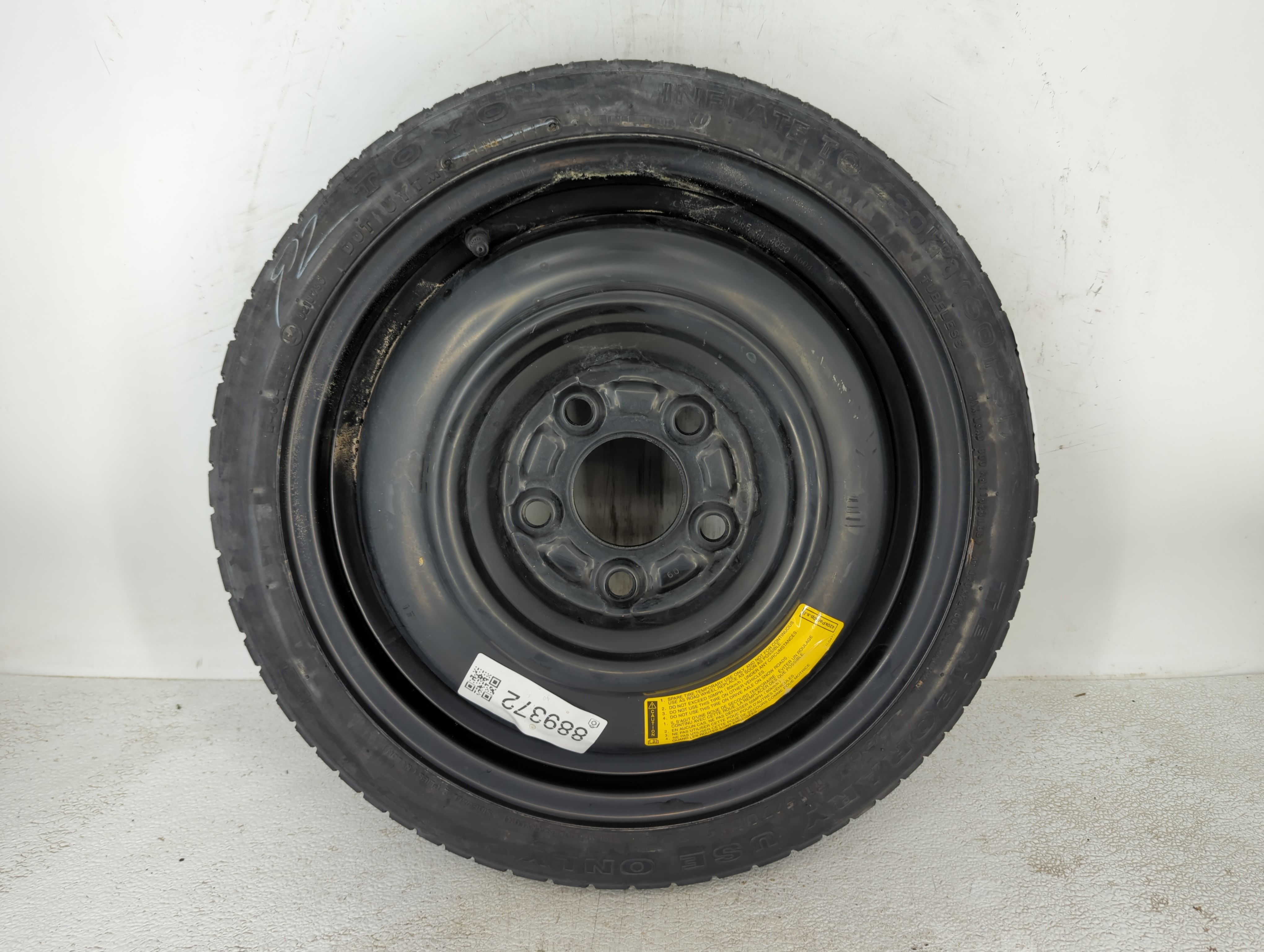 Picture of 2010-2013 Mazda 3 Spare Donut Tire Wheel Rim Oem 889372