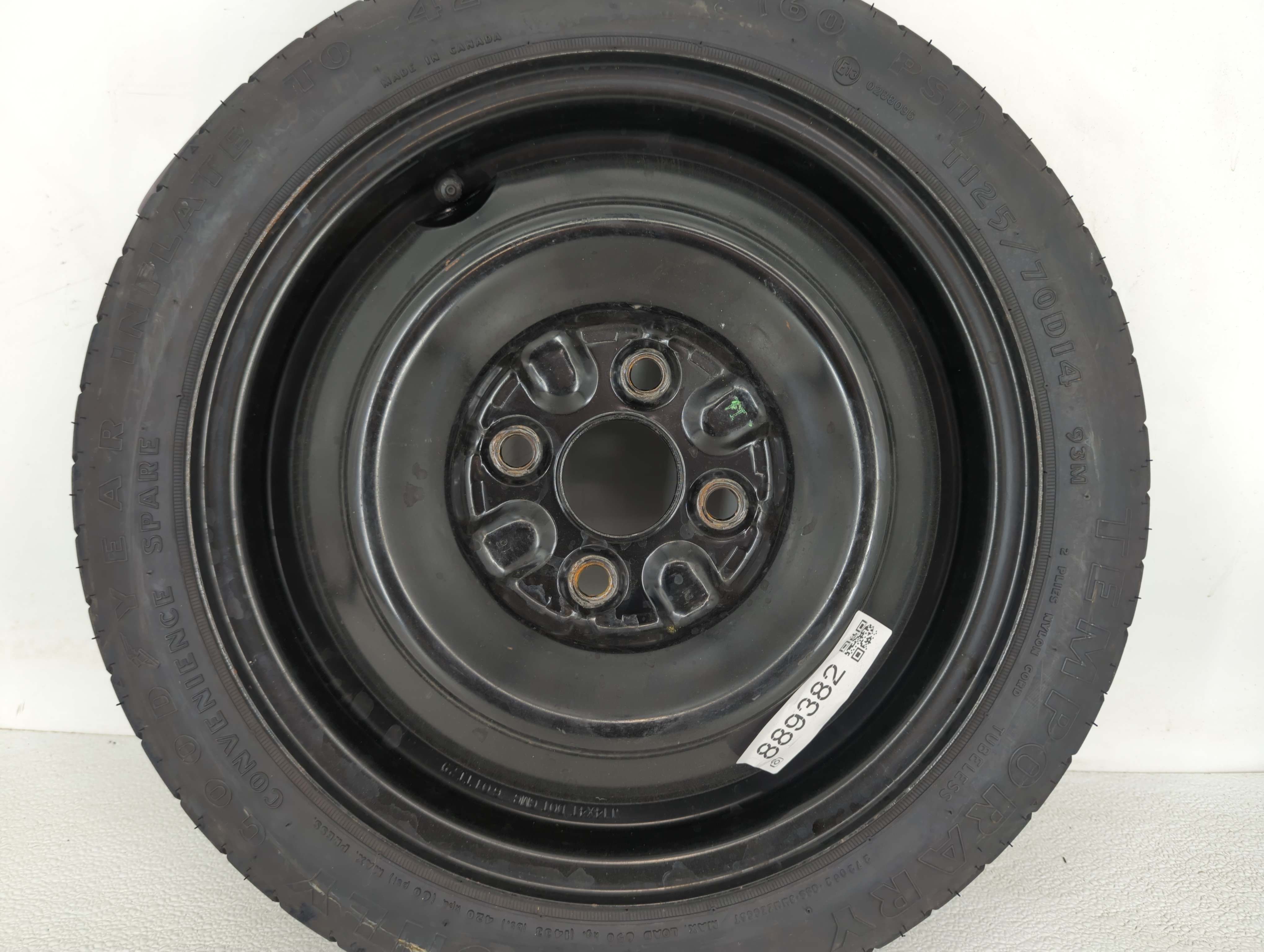 2000-2003 Dodge Neon Spare Donut Tire Wheel Rim Oem 889382 - Oemusedautoparts1.com