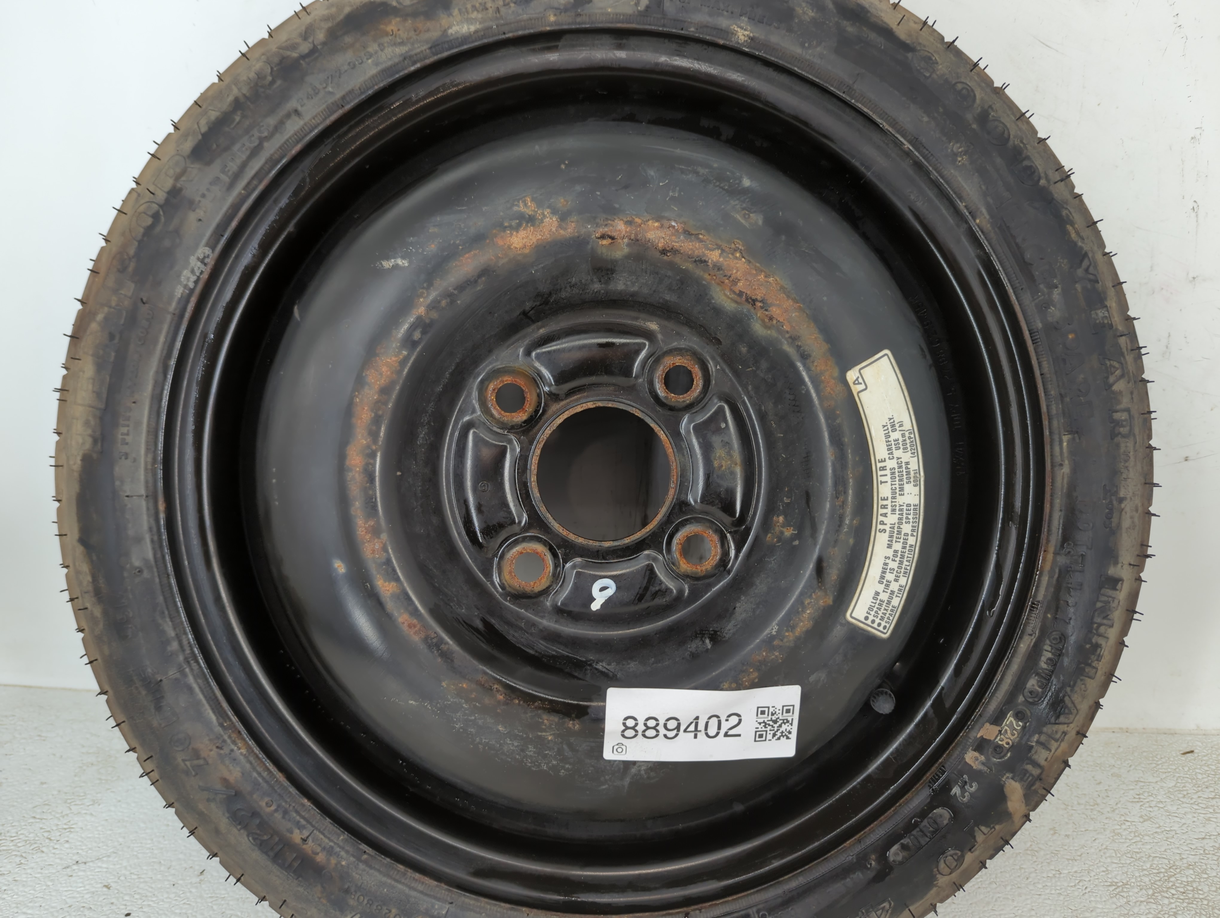 2011-2022 Hyundai Elantra Spare Donut Tire Wheel Rim Oem 889402 - Oemusedautoparts1.com