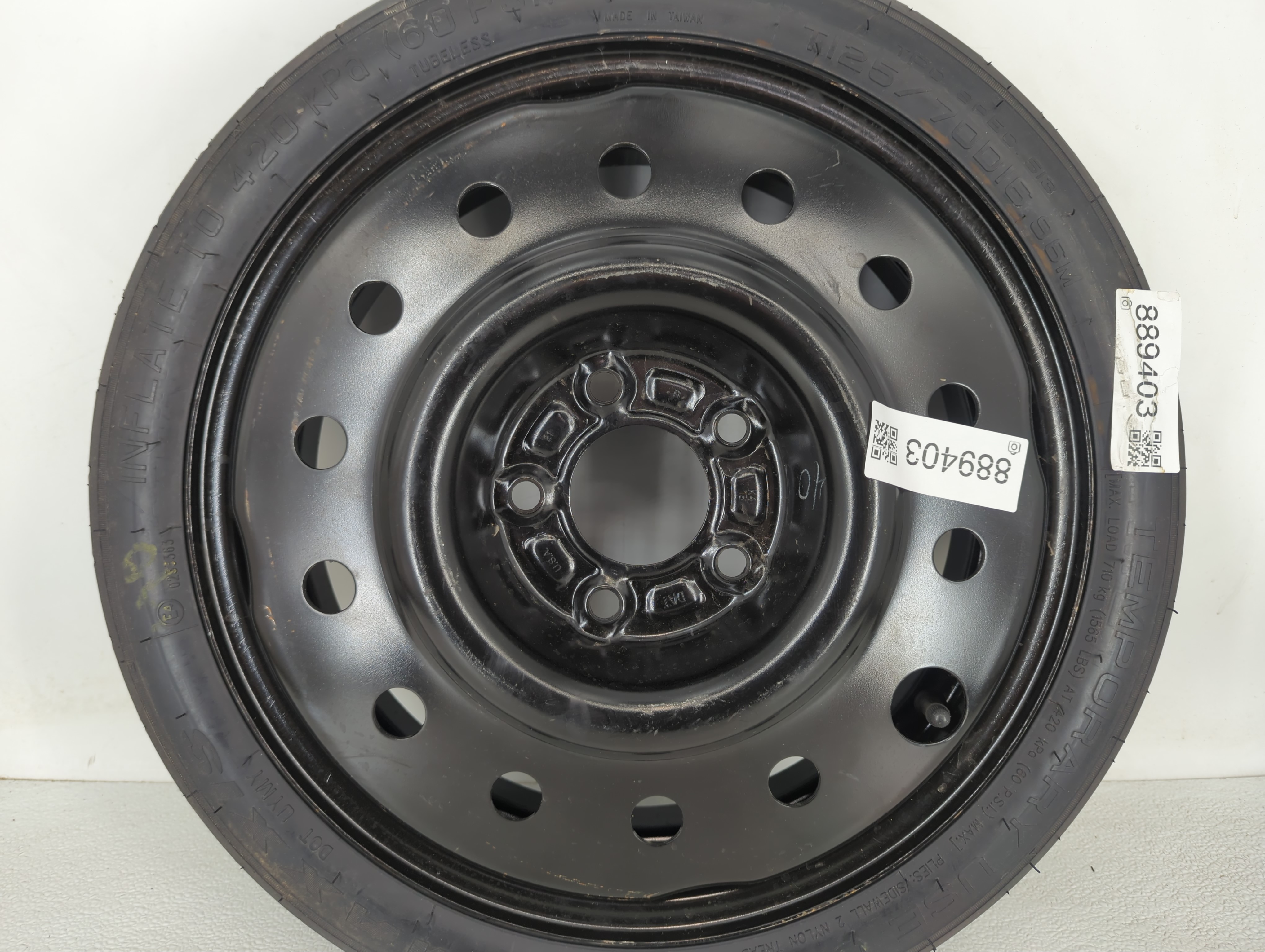 Picture of 2006-2015 Hyundai Tucson Spare Donut Tire Wheel Rim Oem 889403