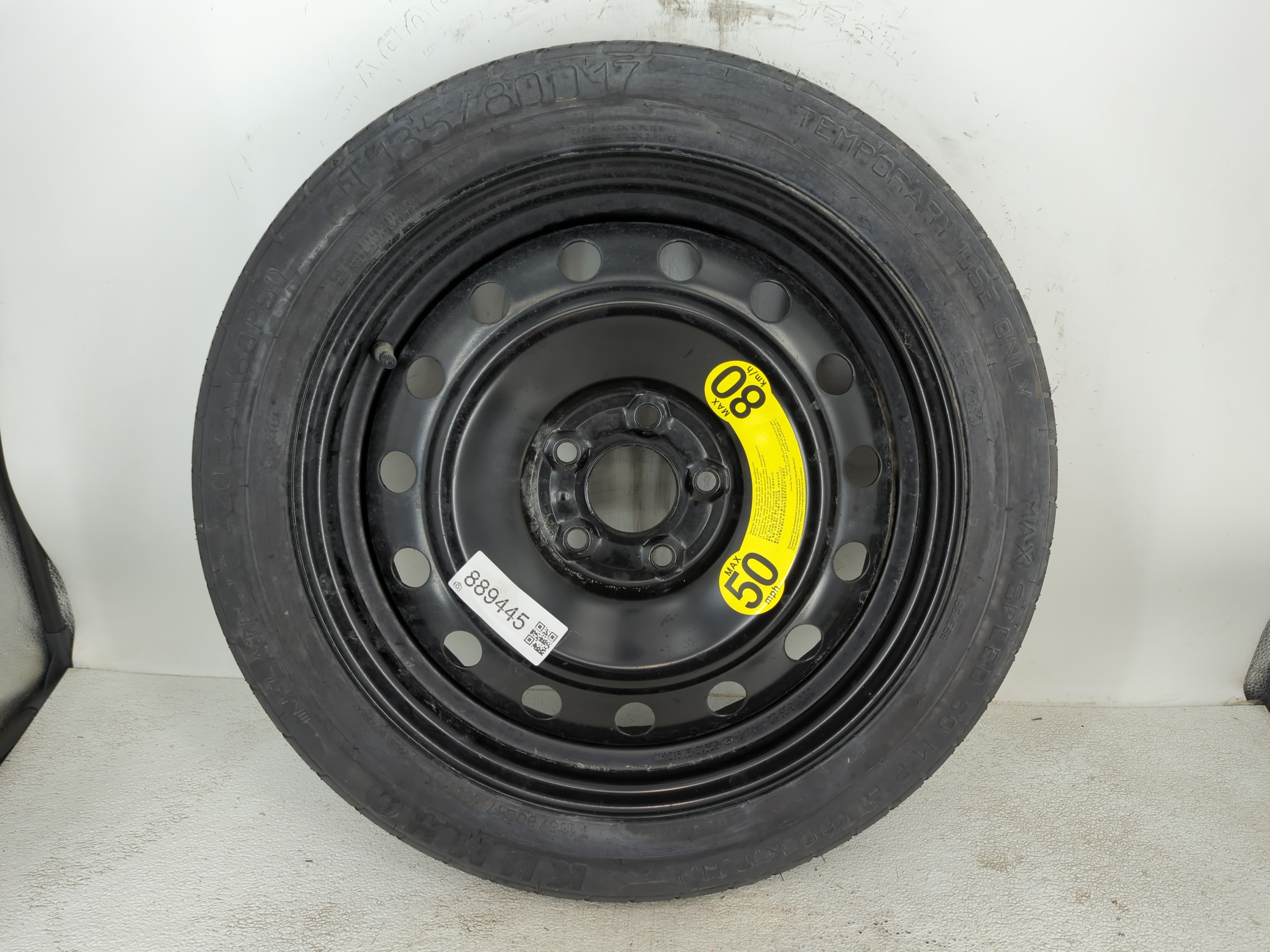 2012-2017 Hyundai Azera Spare Donut Tire Wheel Rim Oem 889445 - Oemusedautoparts1.com