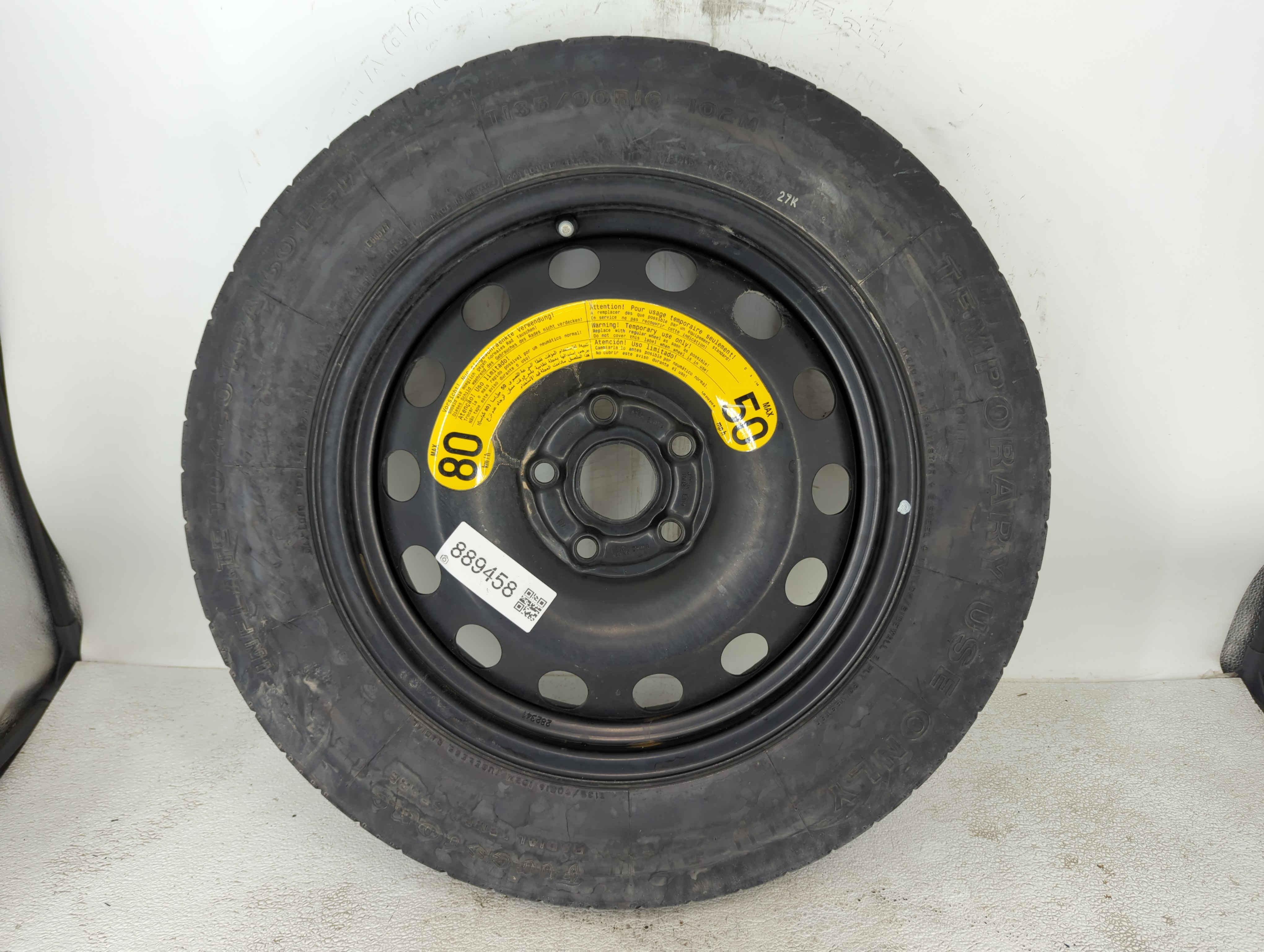 2009-2021 Volkswagen Passat Spare Donut Tire Wheel Rim Oem 889458 - Oemusedautoparts1.com