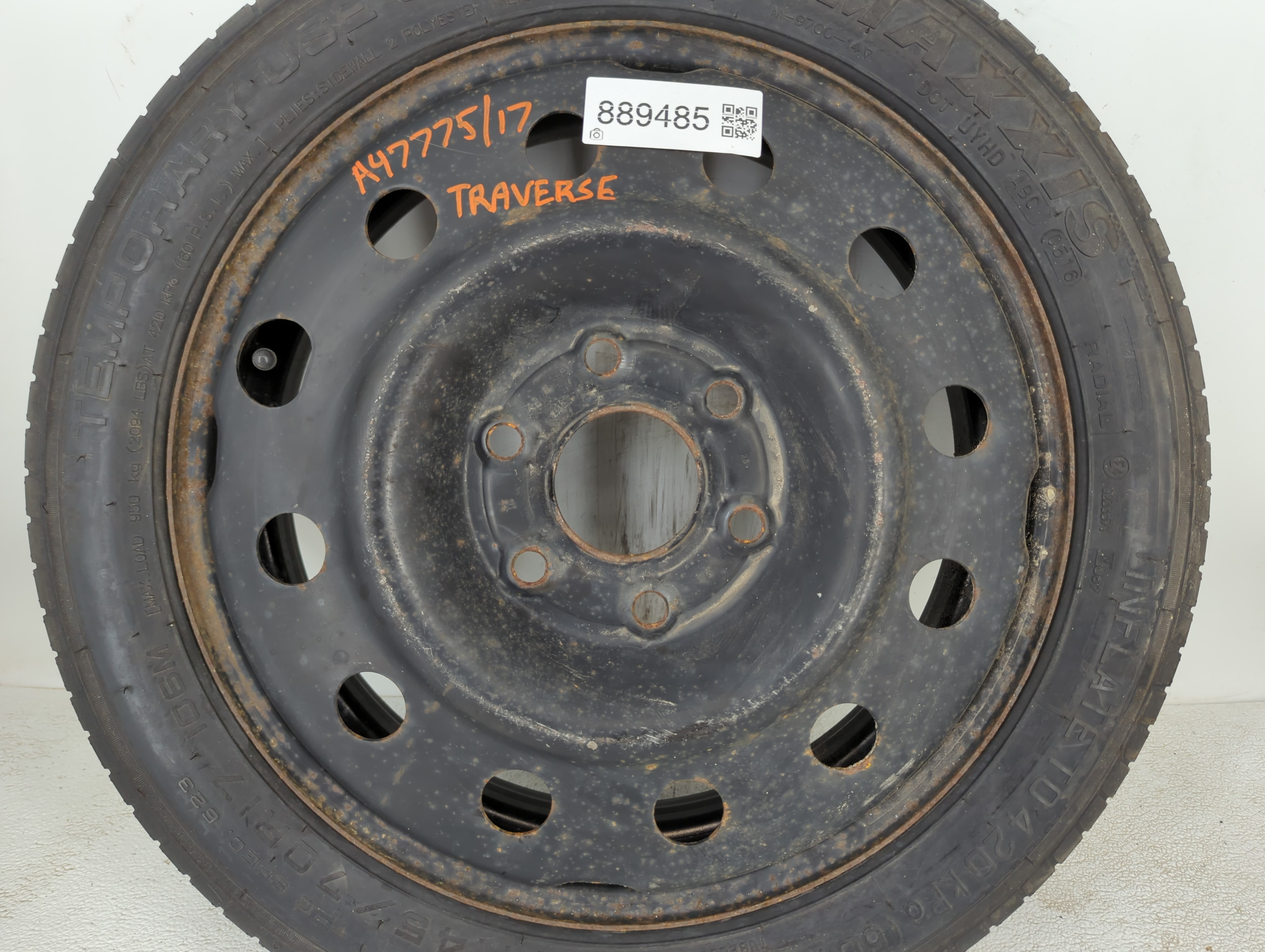 2007-2014 Ford Edge Spare Donut Tire Wheel Rim Oem 889485 - Oemusedautoparts1.com