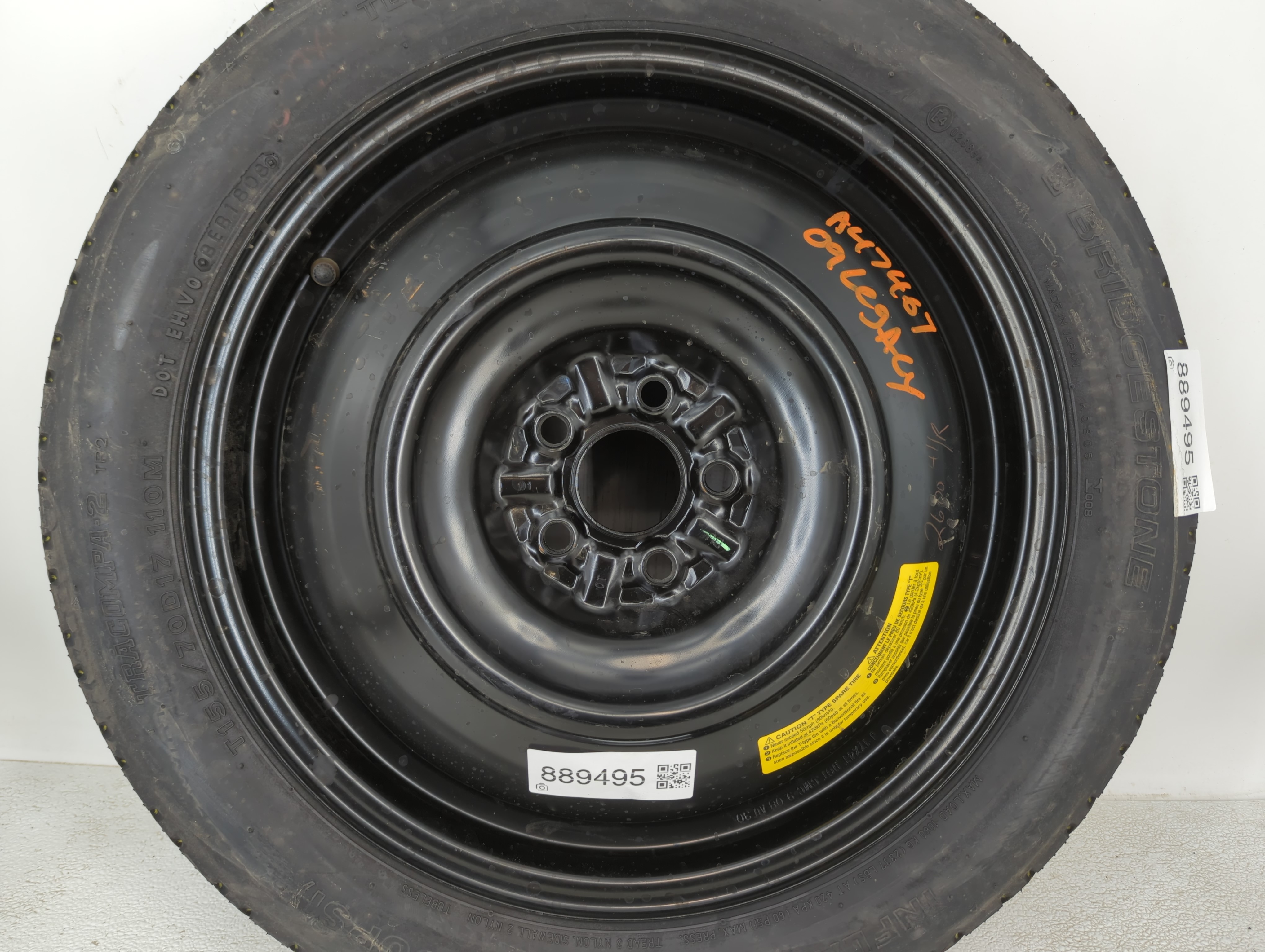 2009-2013 Subaru Forester Spare Donut Tire Wheel Rim Oem 889495 - Oemusedautoparts1.com