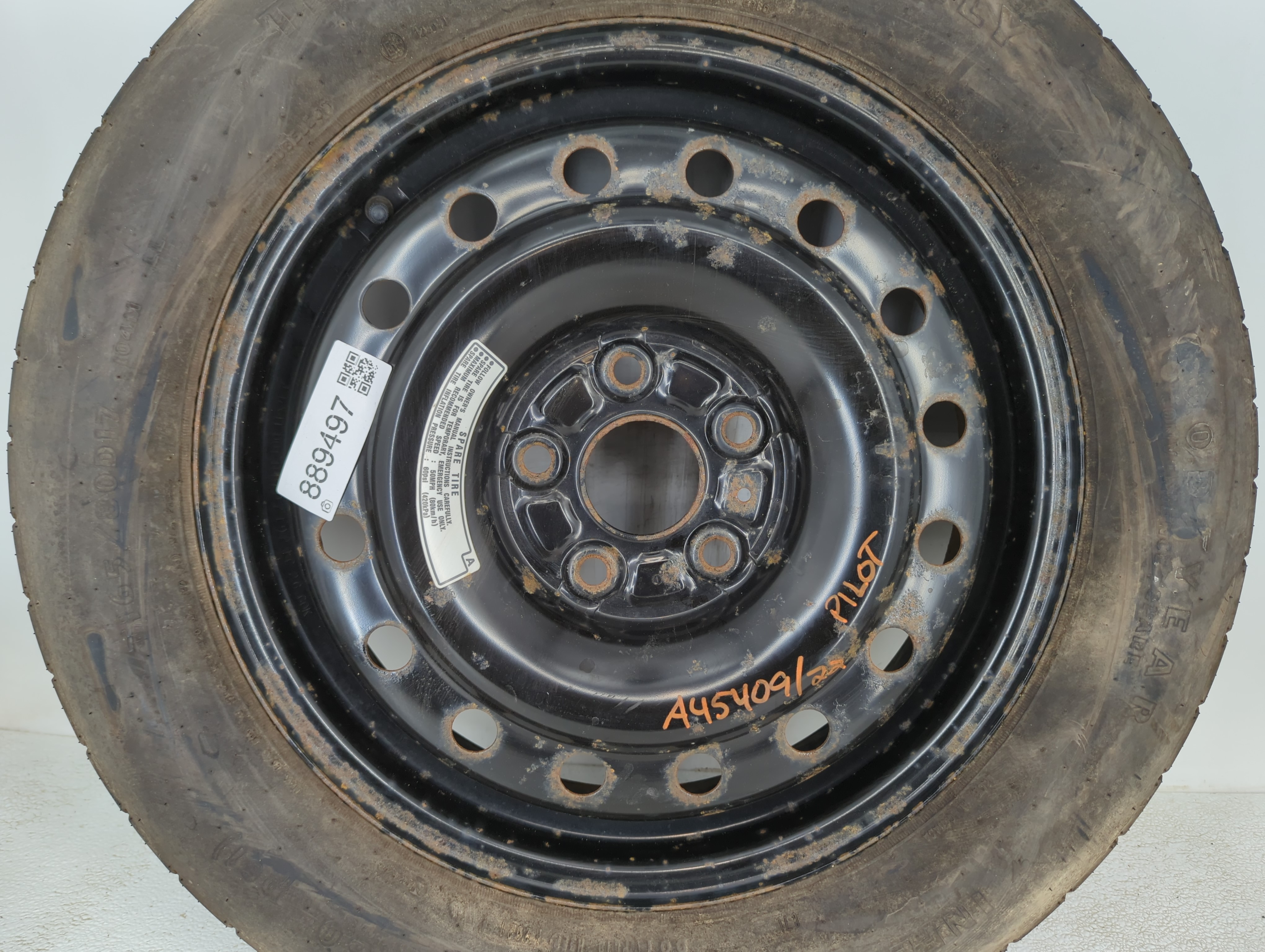 2007-2014 Ford Edge Spare Donut Tire Wheel Rim Oem 889497 - Oemusedautoparts1.com