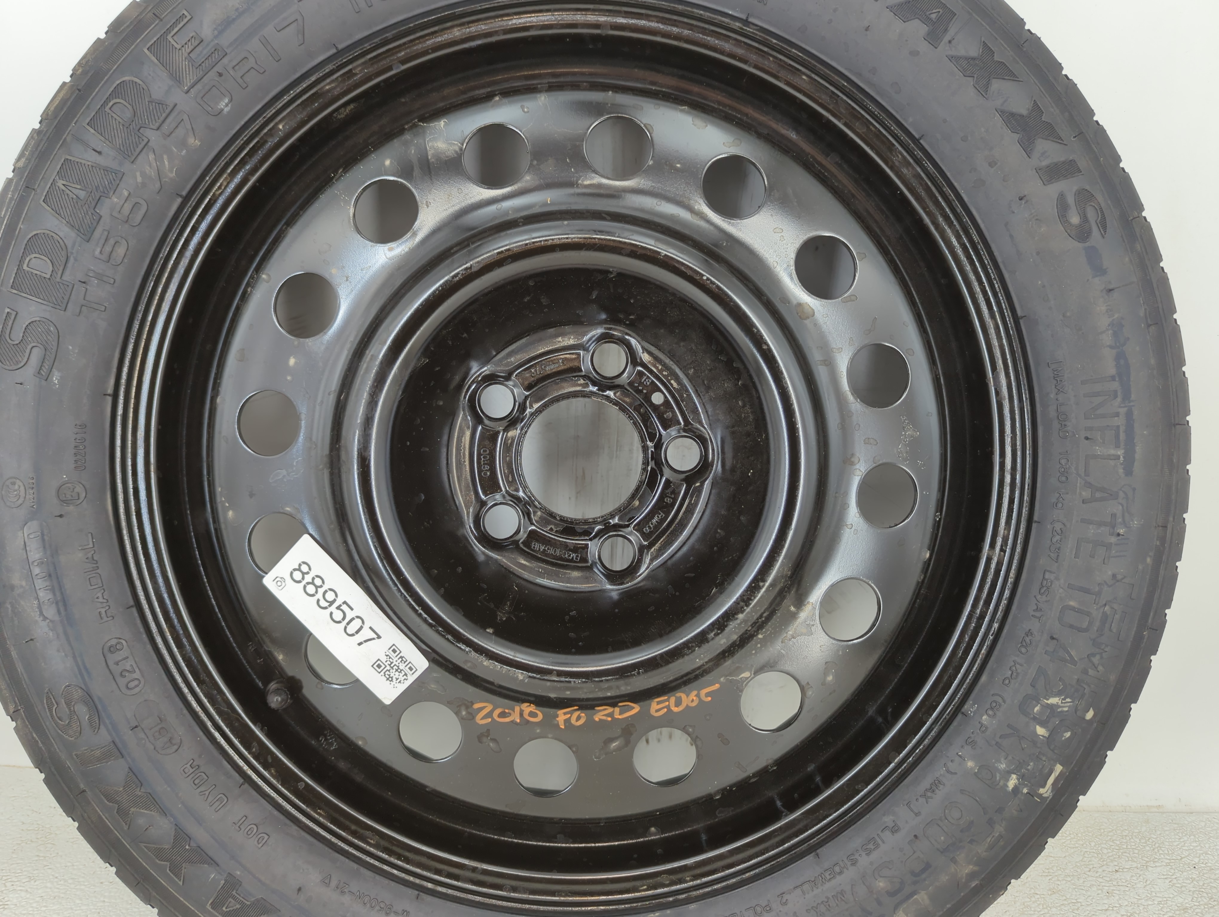 Picture of 2013-2016 Ford Escape Spare Donut Tire Wheel Rim Oem 889507