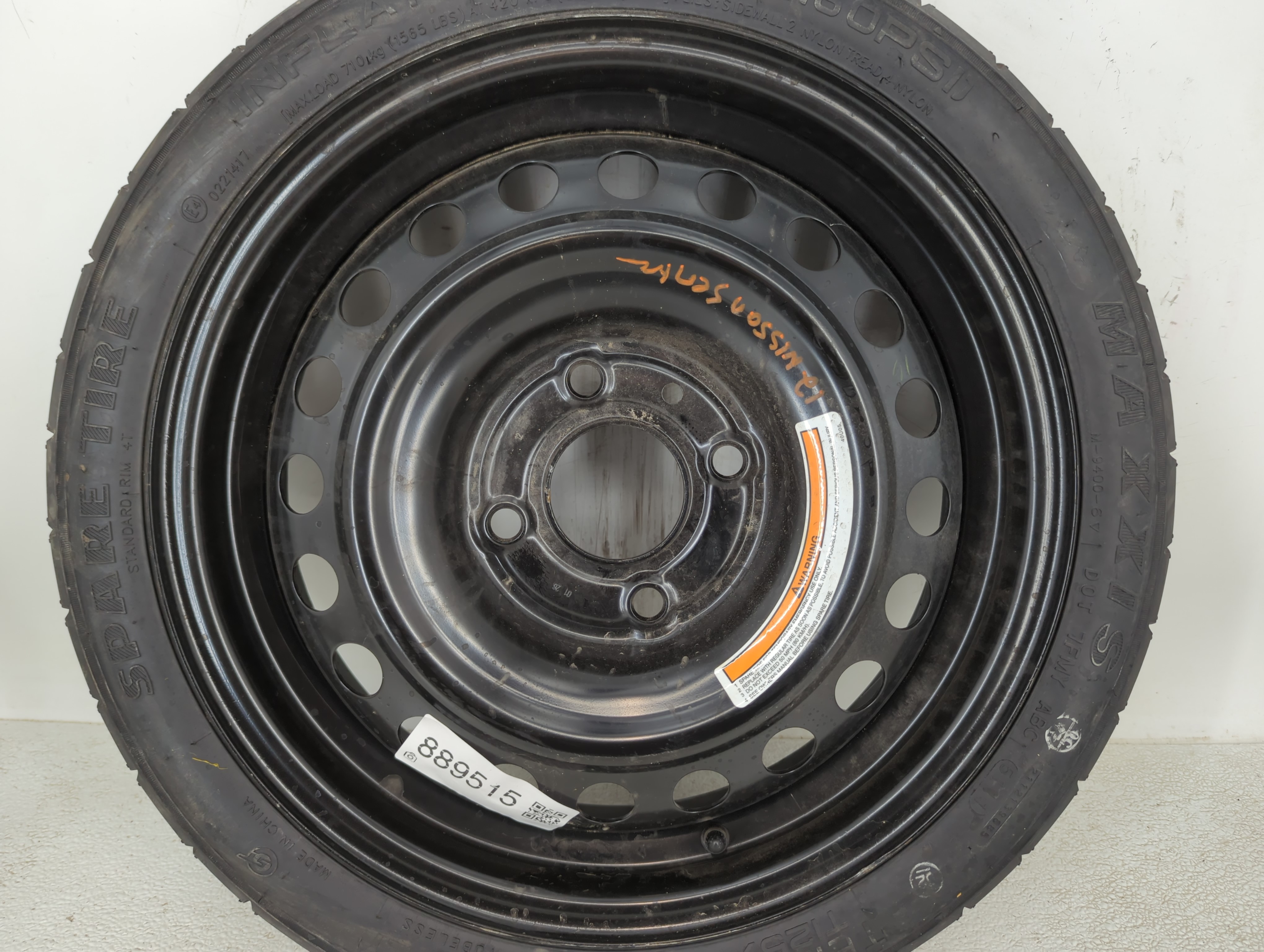 Picture of 2022-2022 Acura Mdx Spare Donut Tire Wheel Rim Oem 889515