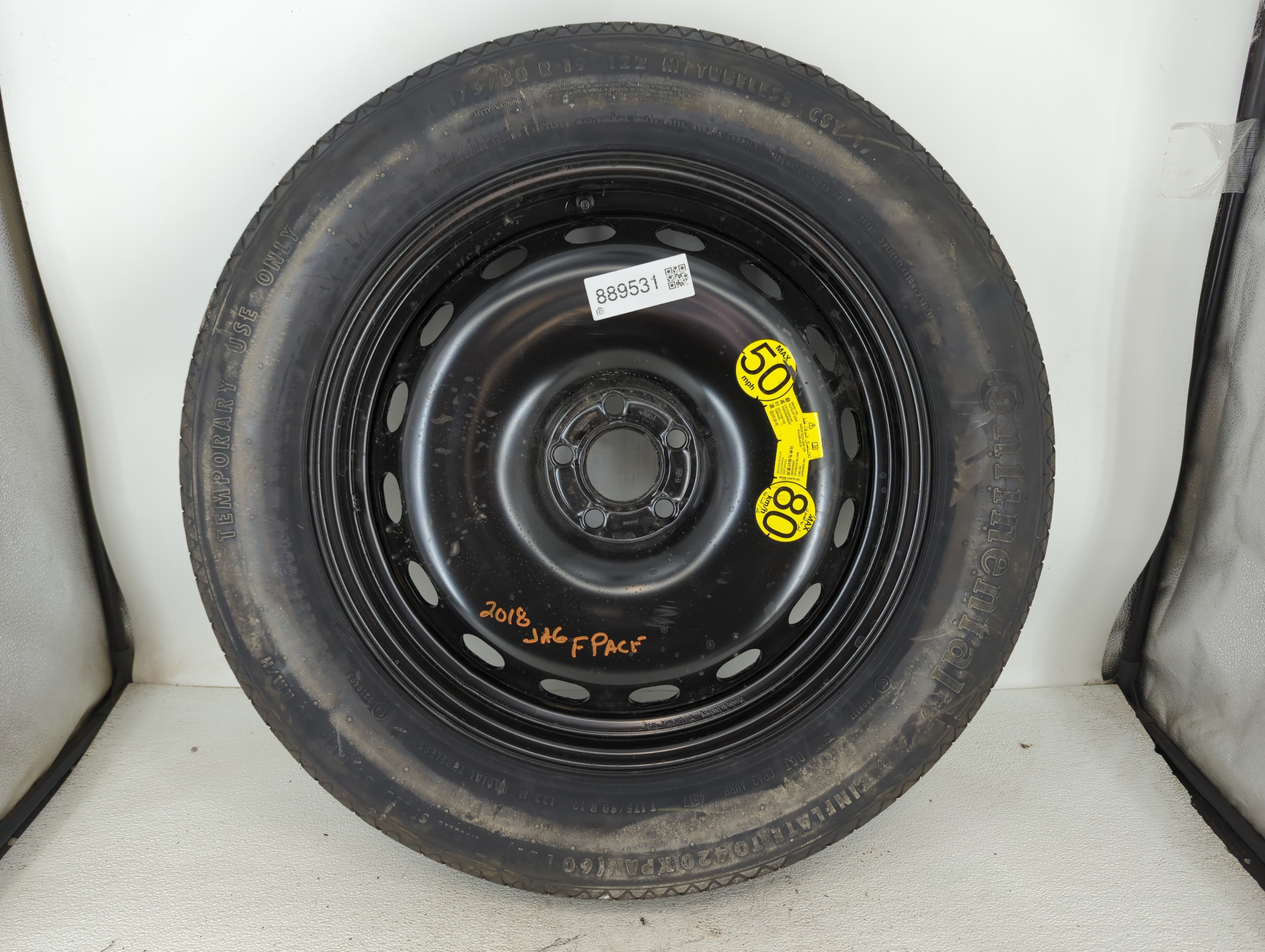 Picture of 2017-2022 Jaguar F-pace Spare Donut Tire Wheel Rim Oem 889531