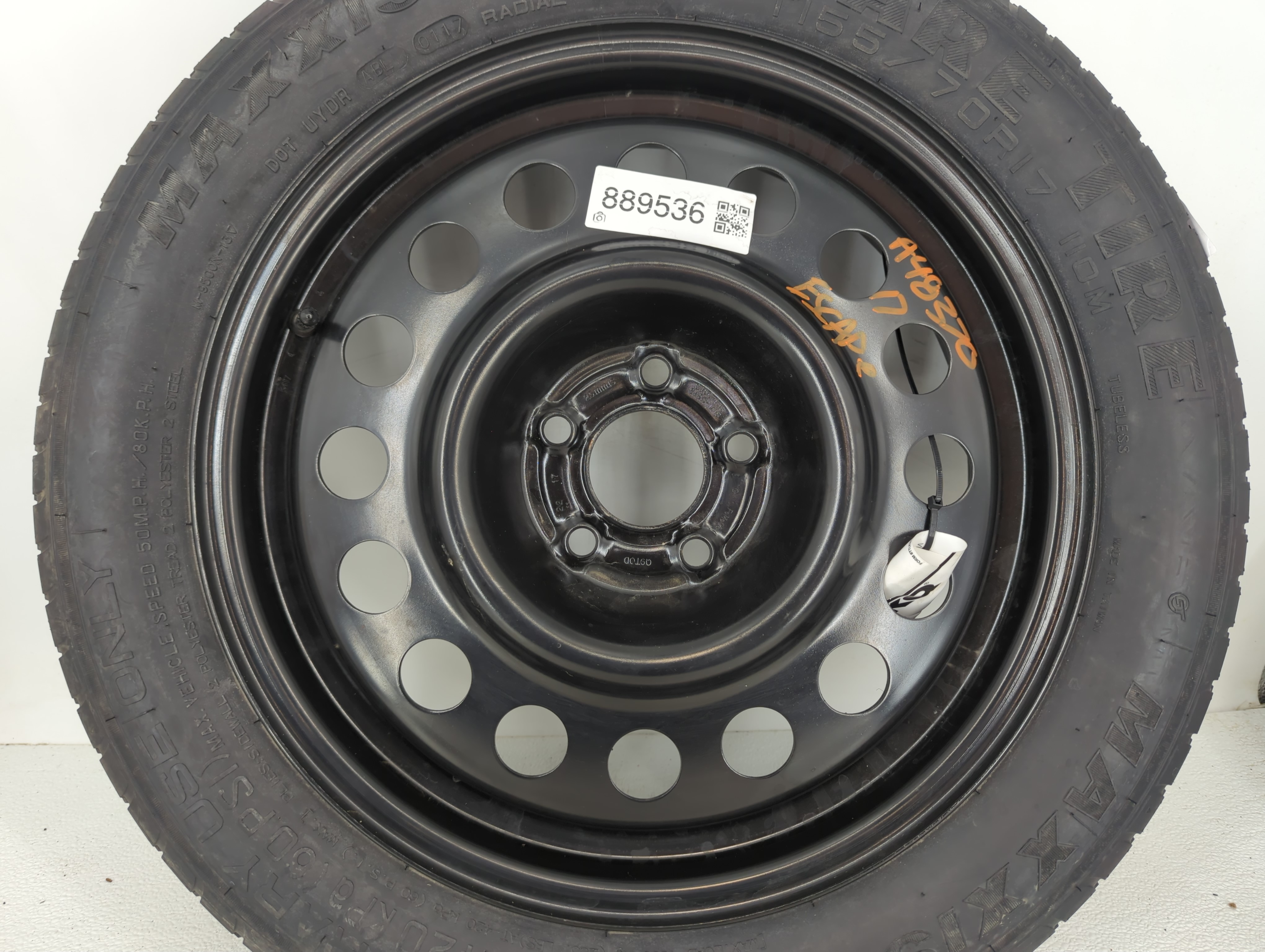 Picture of 2013-2016 Ford Escape Spare Donut Tire Wheel Rim Oem 889536