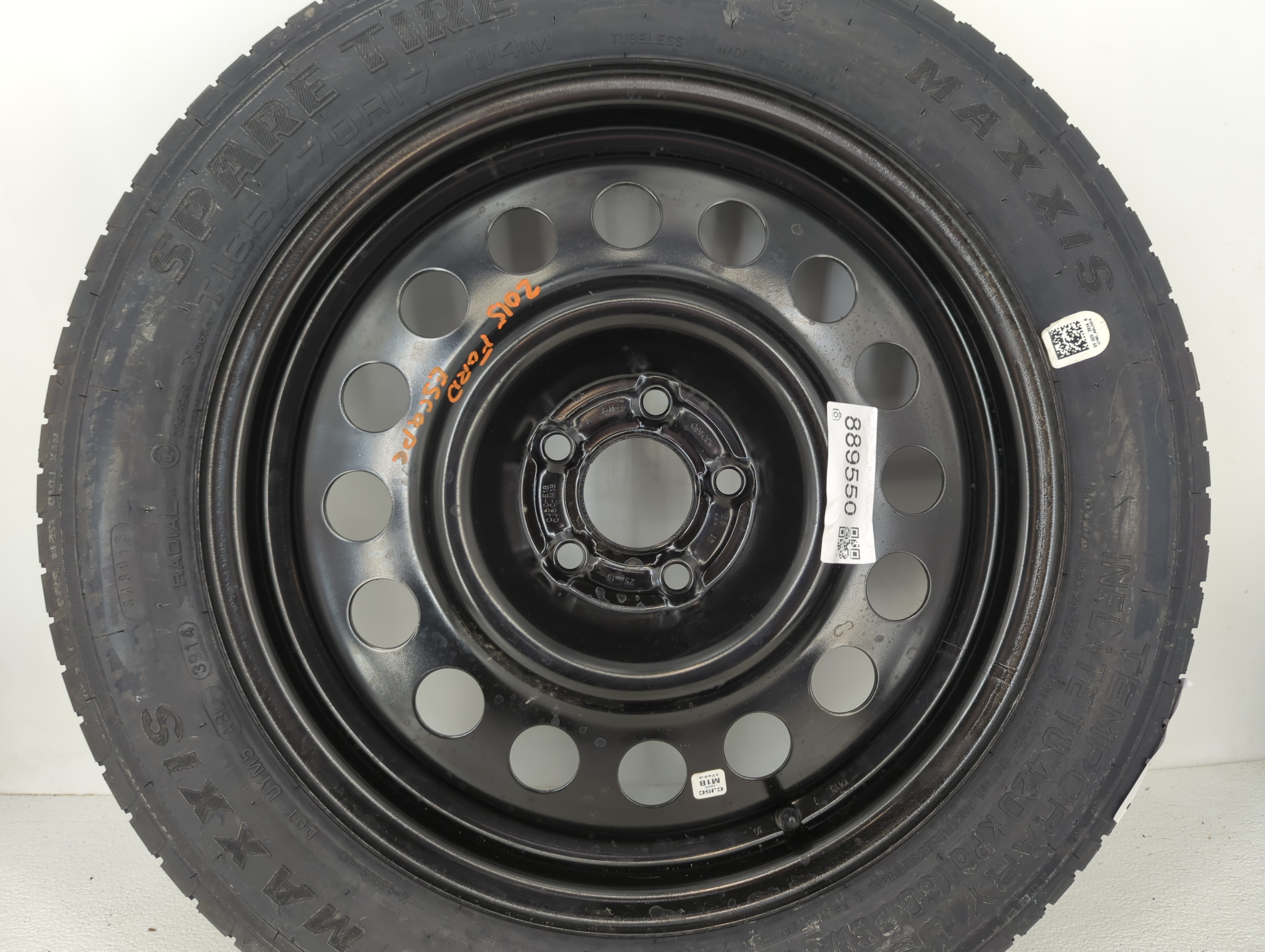 2013-2019 Ford Escape Spare Donut Tire Wheel Rim Oem 889550 - Oemusedautoparts1.com