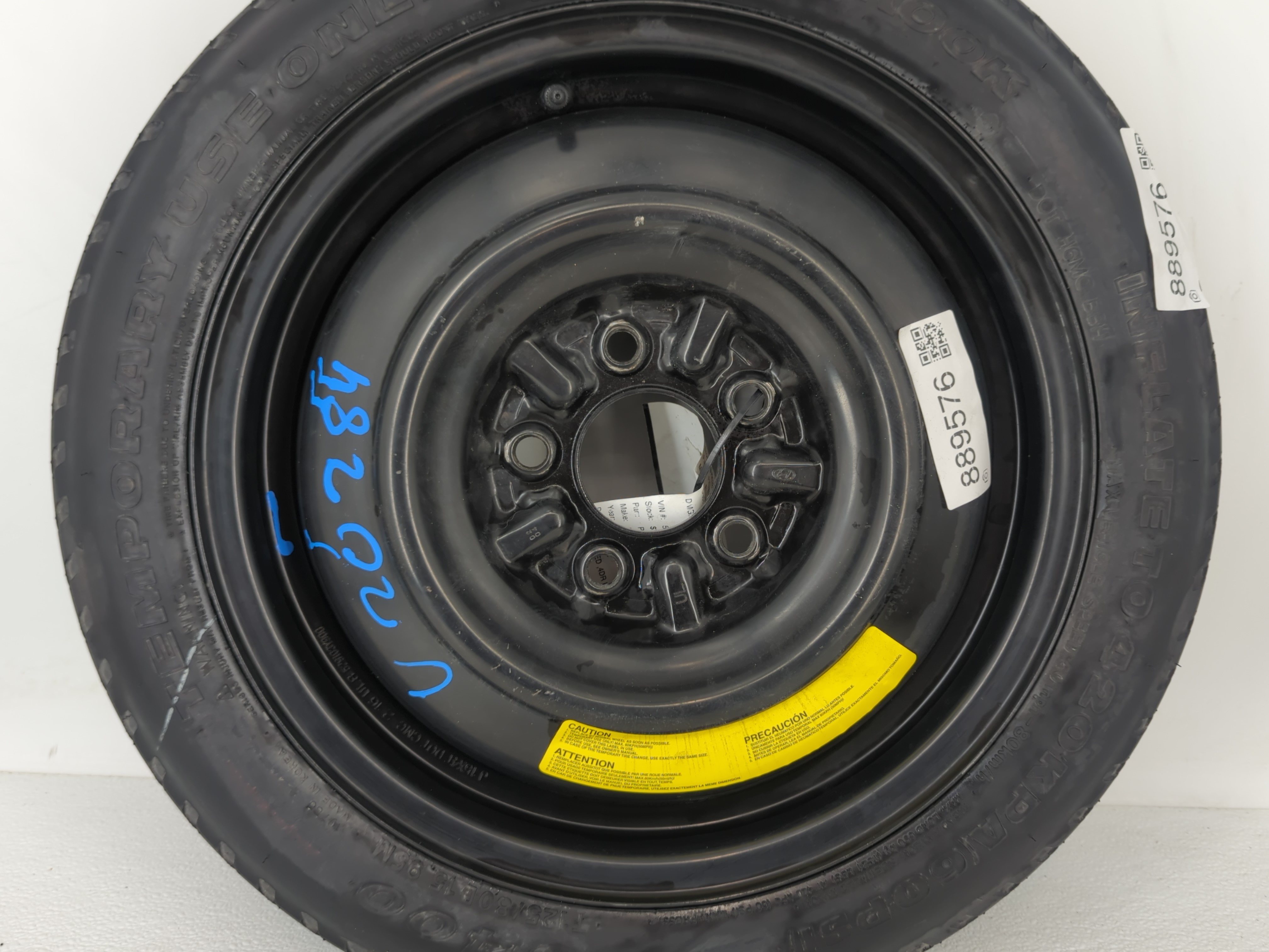 Picture of 2011-2022 Hyundai Elantra Spare Donut Tire Wheel Rim Oem 889576